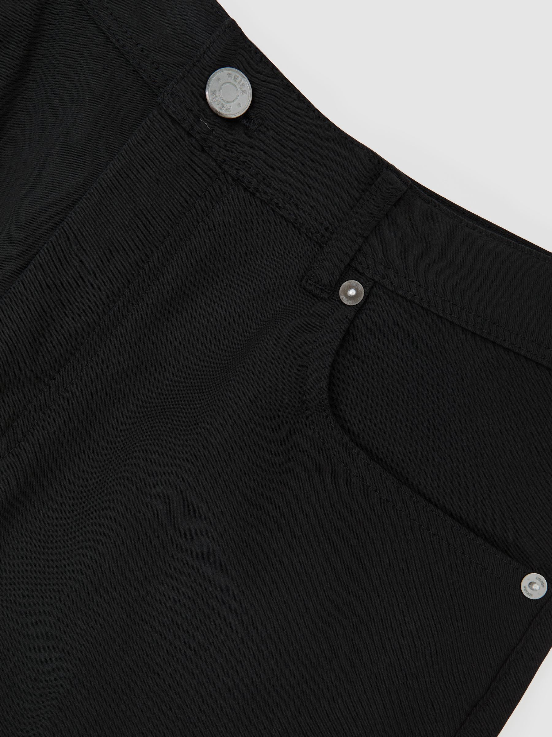 Slim-Fit Five-Pocket Trousers in Black