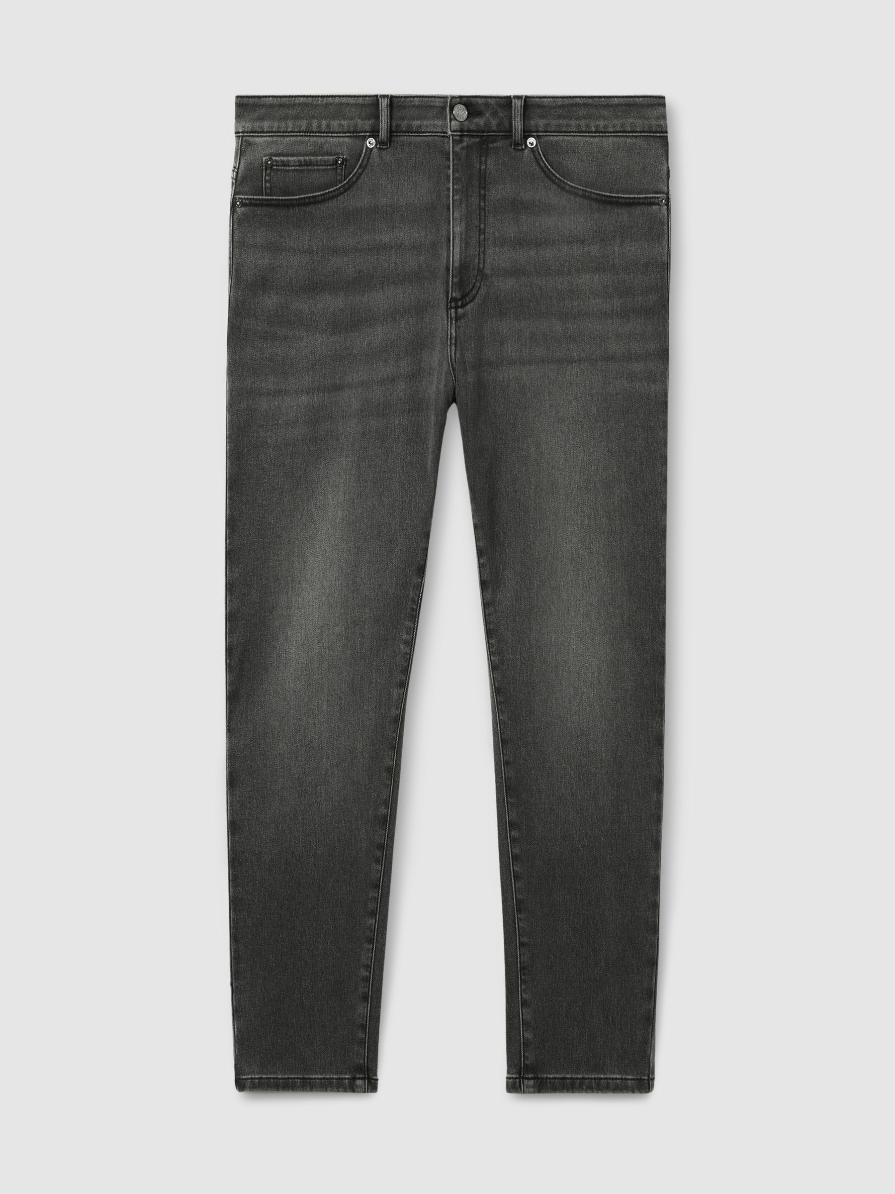 Relaxed-Fit Cropped Jeans in Washed Black