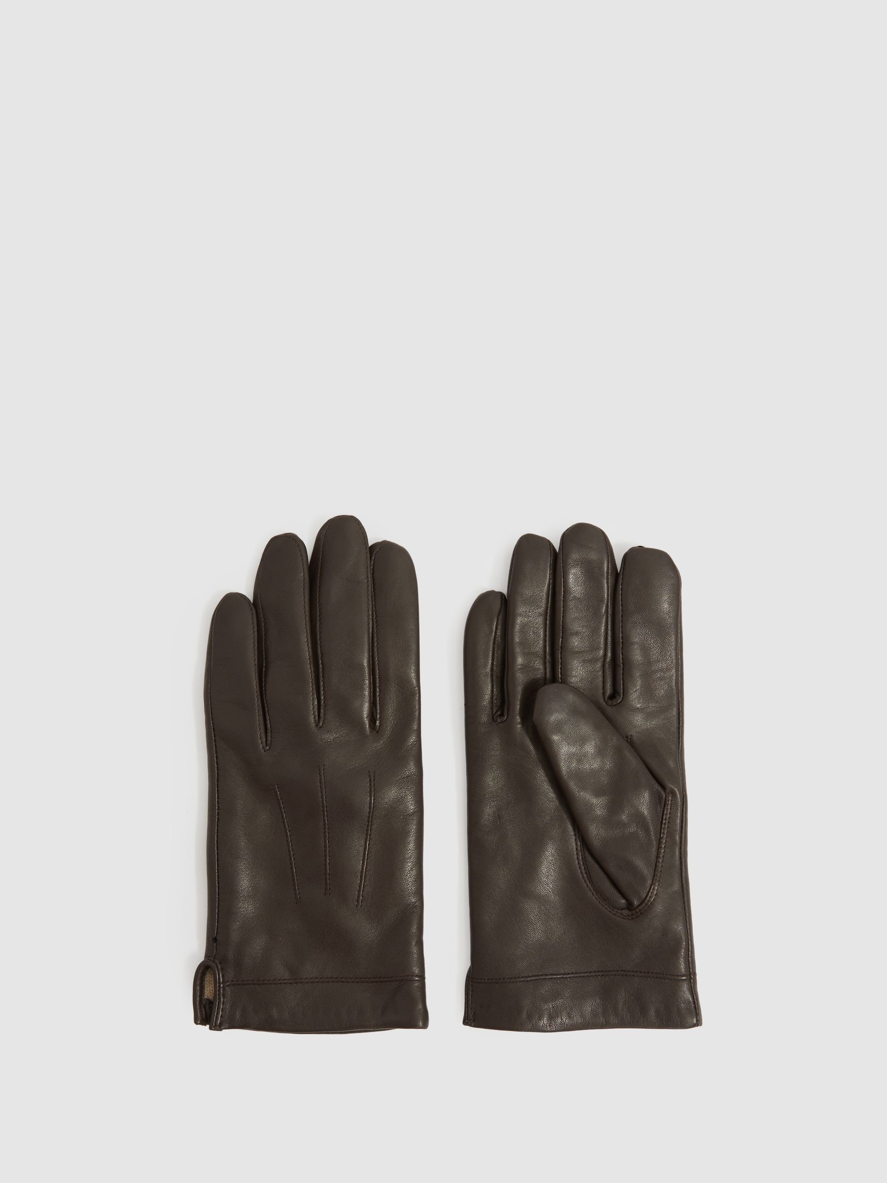 Nappa Leather Gloves in Dark Brown