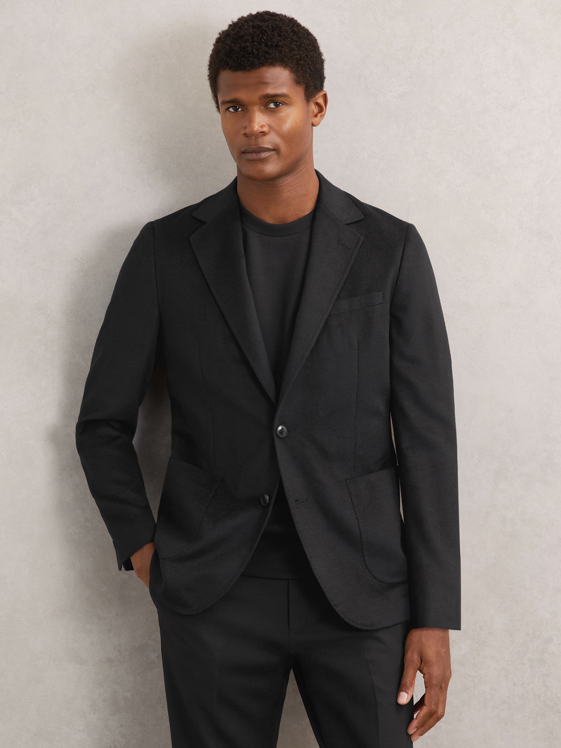 Single-Breasted Blazer With Gilet Insert Tailored-Fit in Black