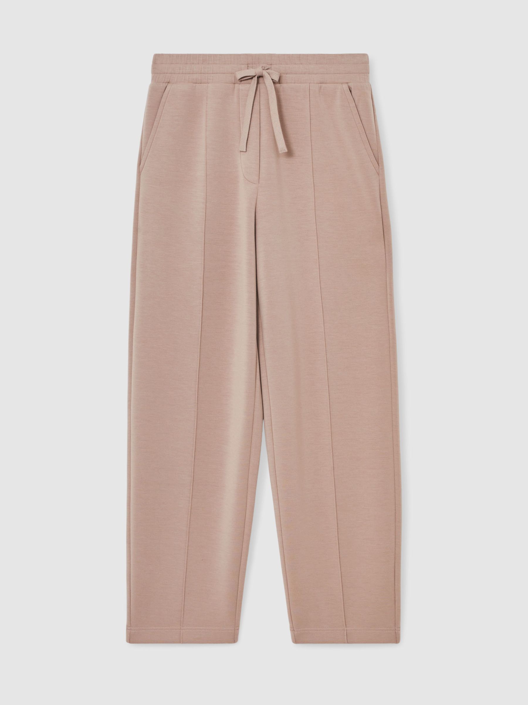 Modal-Blend Interlock Tapered Joggers in Taupe Neutral