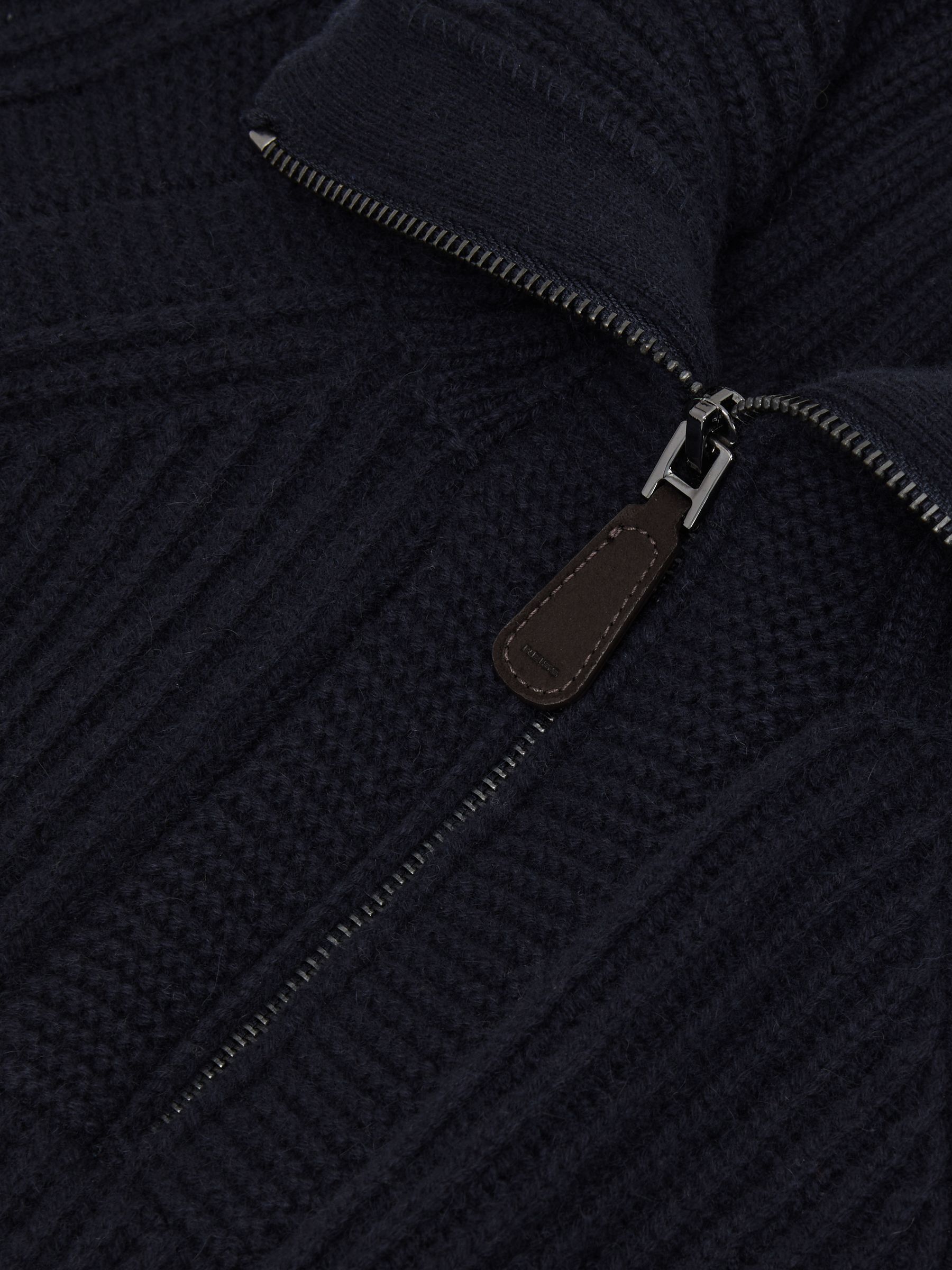 Atelier 100% Cashmere Half-Zip Jumper in Navy