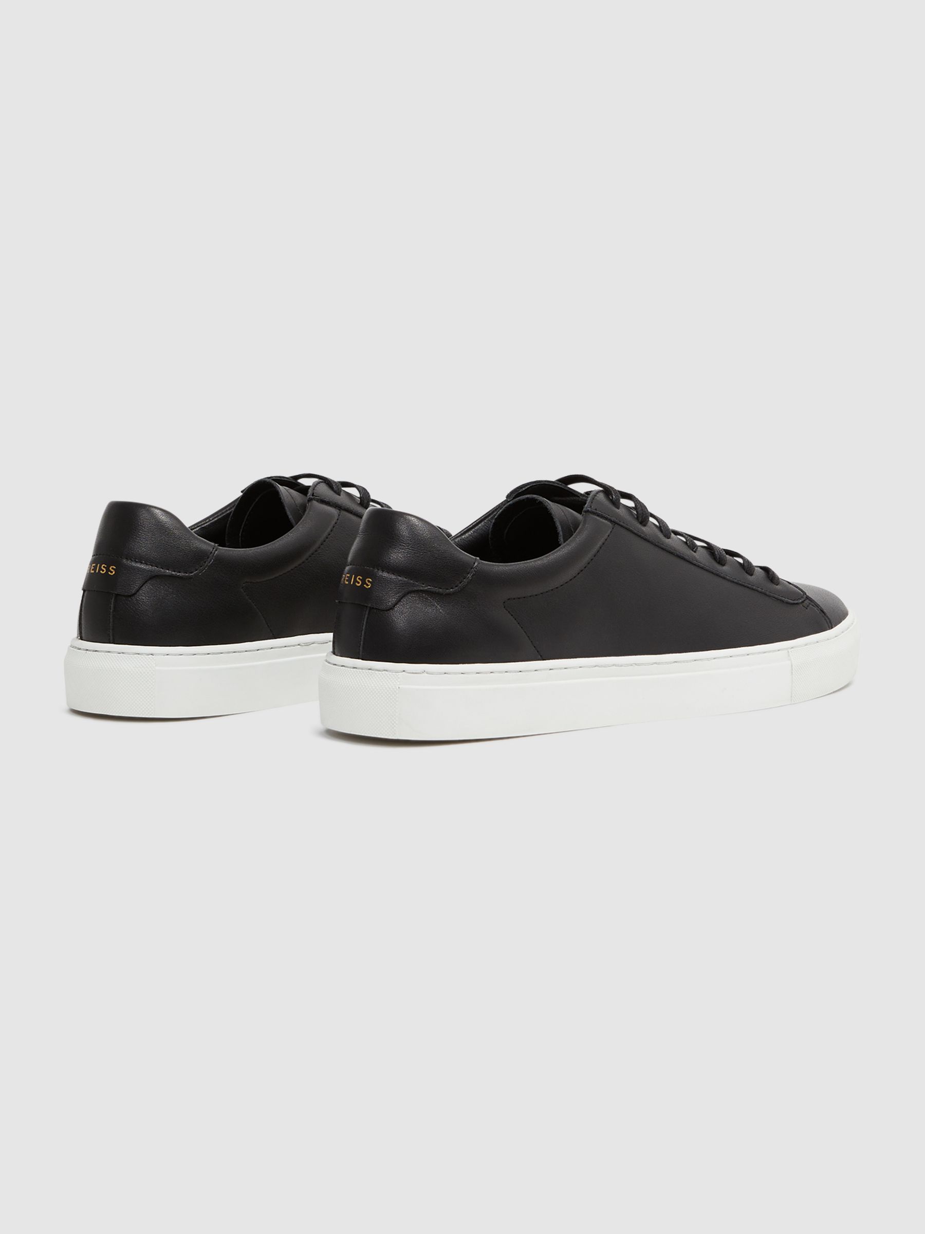 Leather Low-Top Trainers in Black