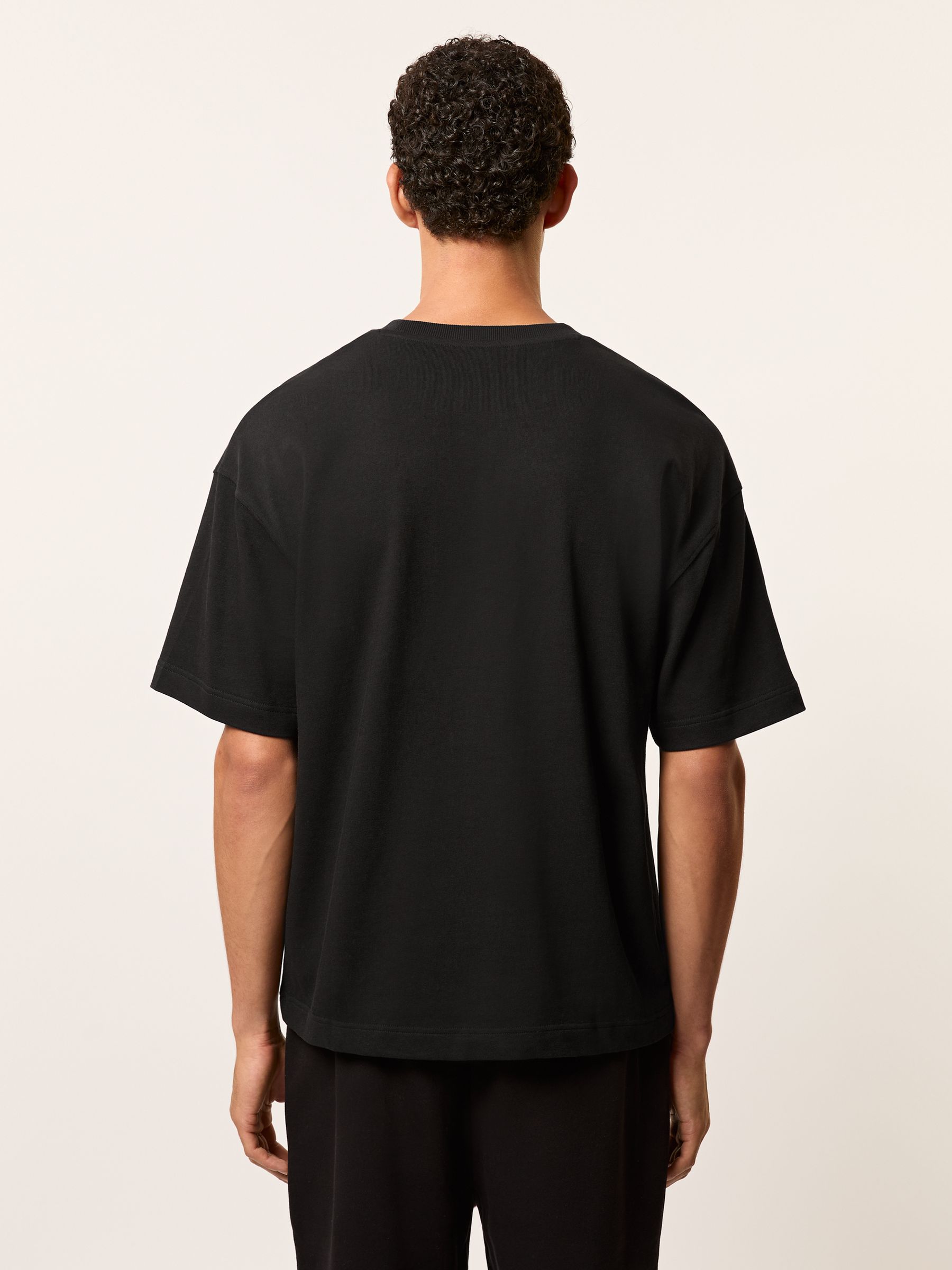 Monogram Cotton Oversized T-Shirt in Black