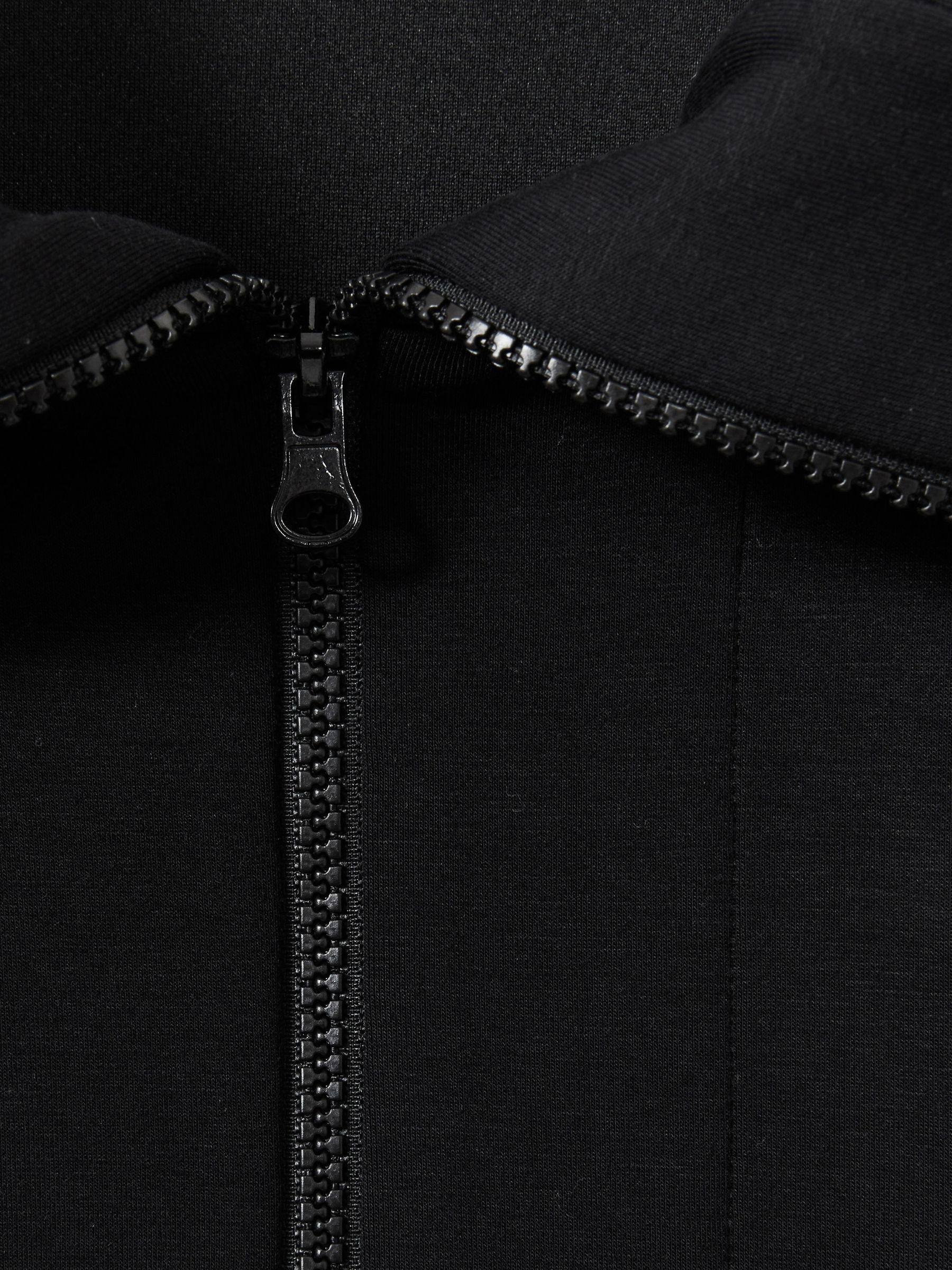 Interlock Half-Zip Drawcord Sweatshirt in Black