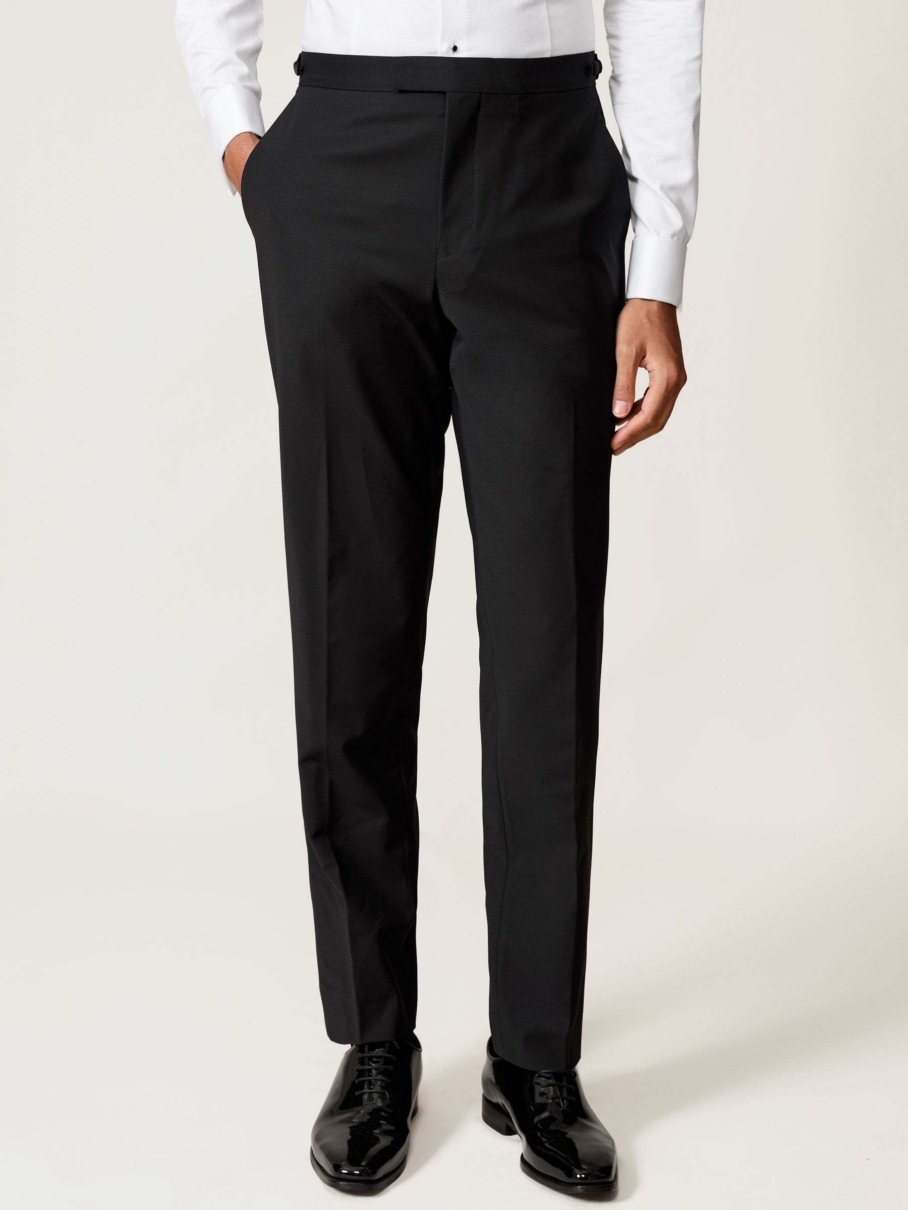 Slim-Fit Wool-Blend Tuxedo Trousers in Black