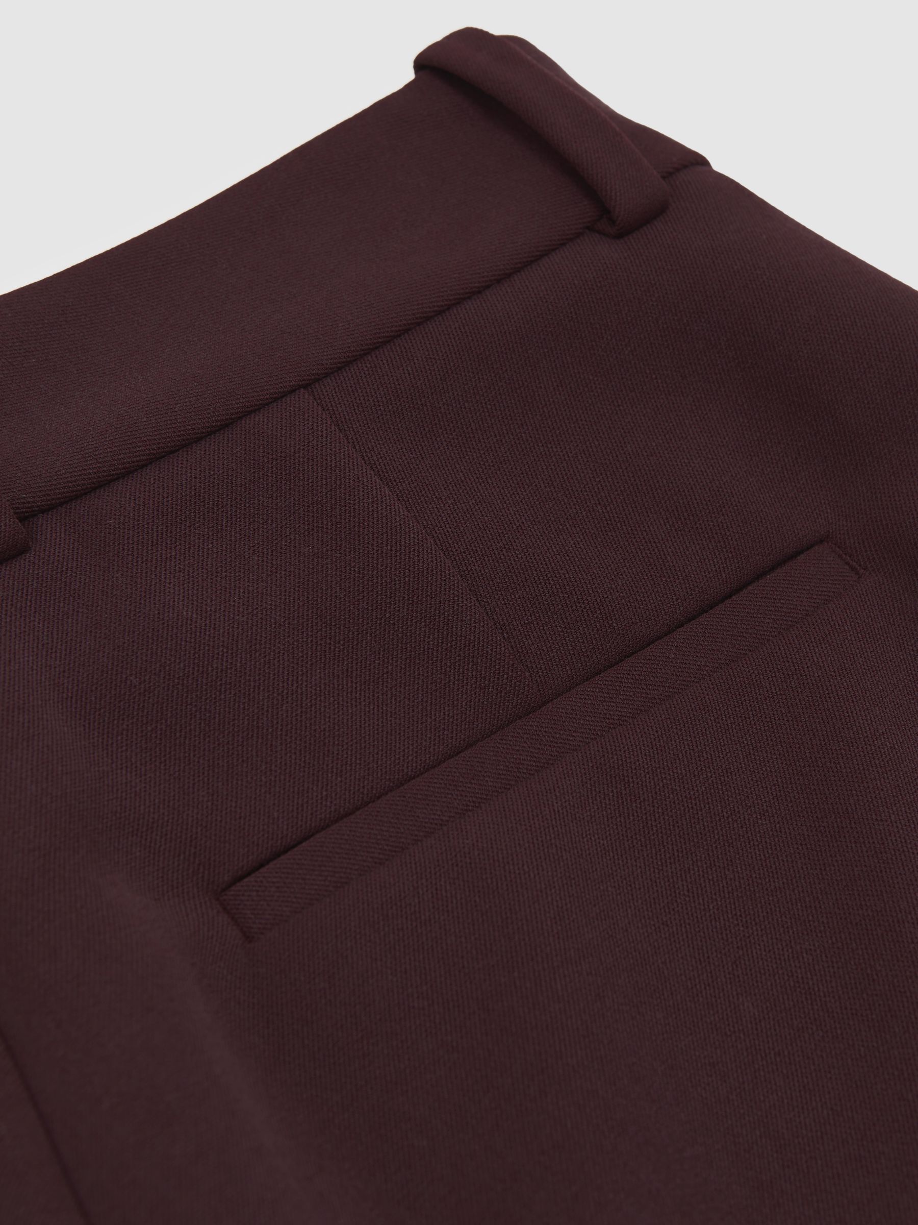 Petite Wide-Leg Suit Trousers in Berry