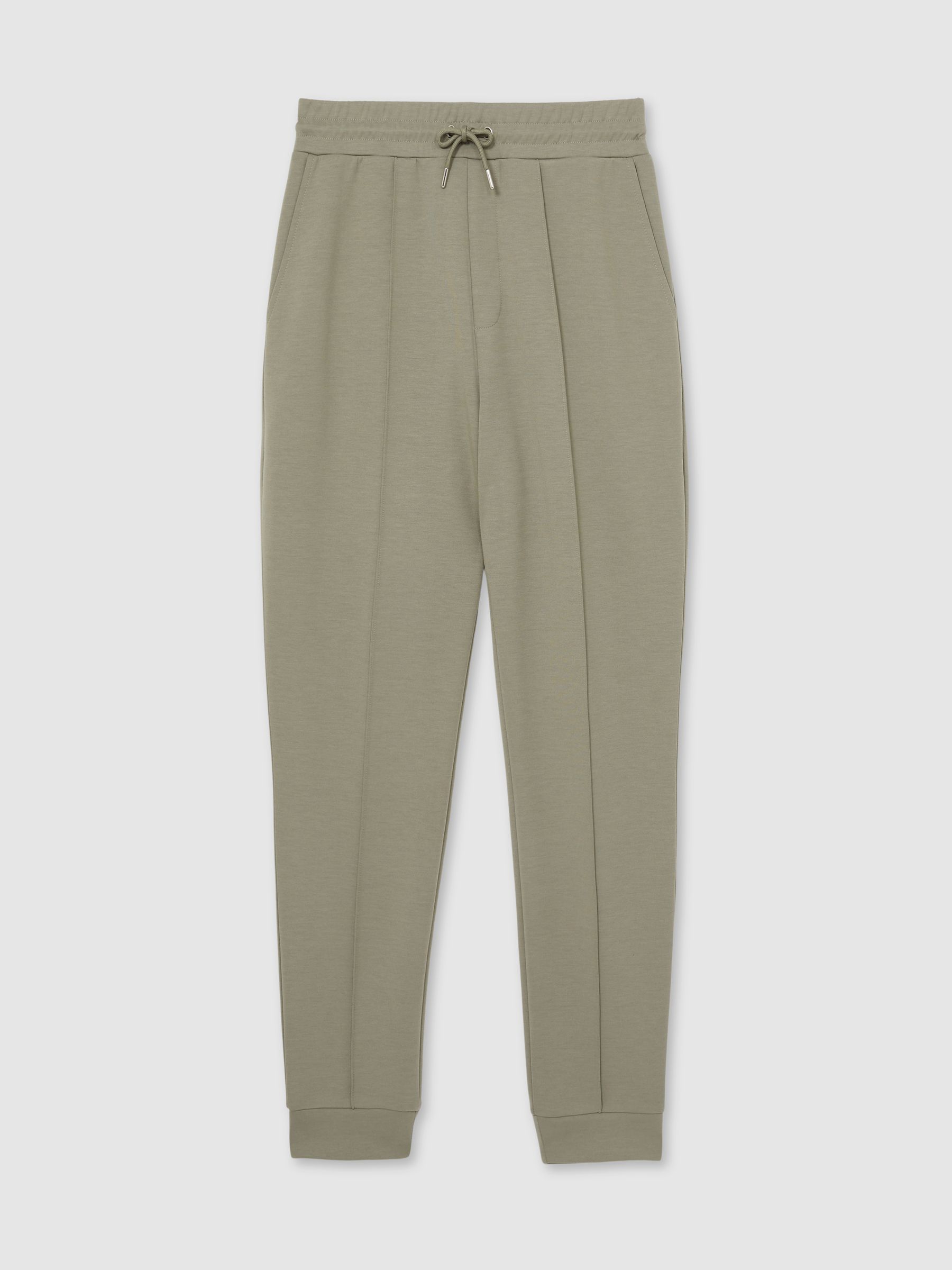Stretch-Jersey Tailored Joggers in Sage