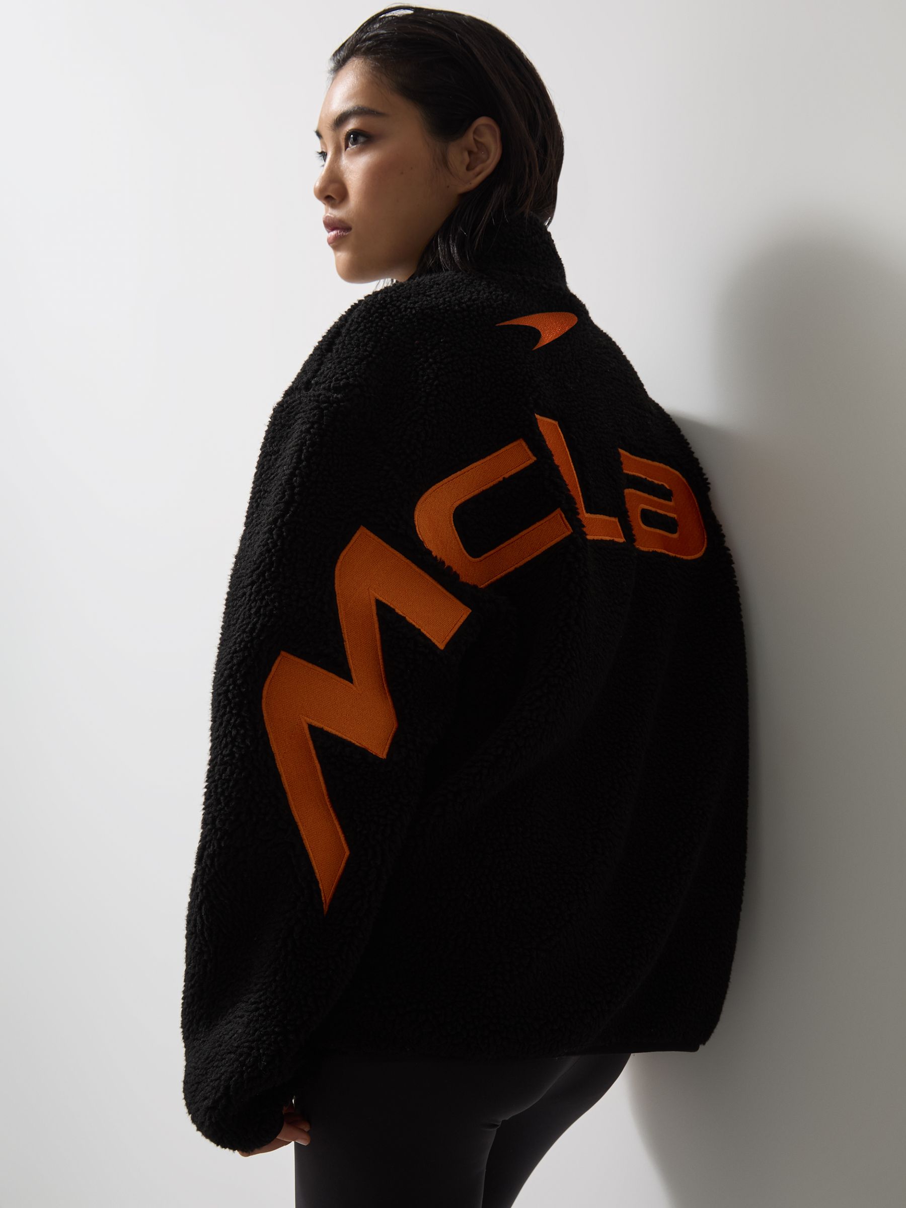McLaren F1 Team Embroidered Fleece Jacket Unisex Fit in Black