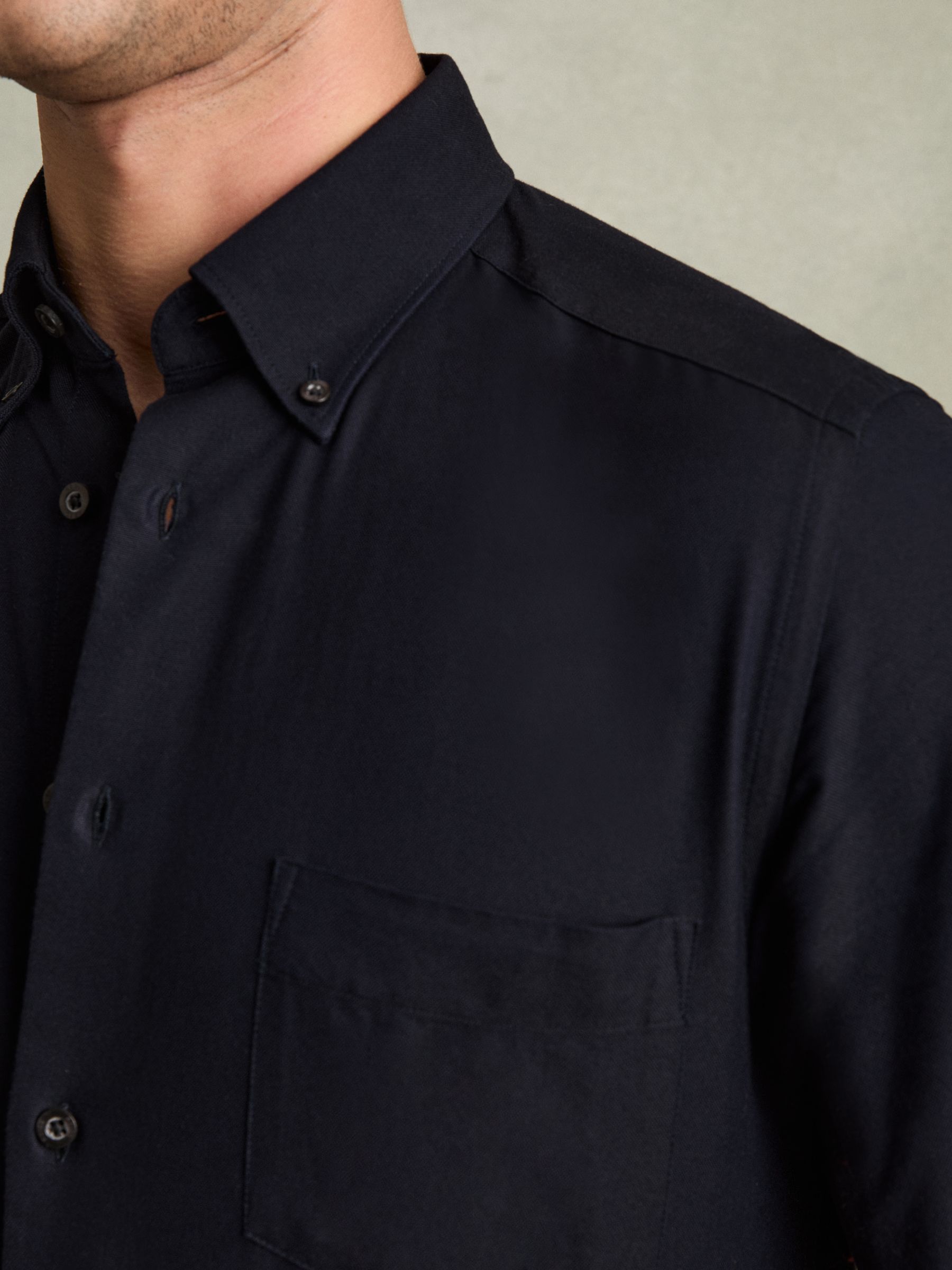 Slim-Fit Button-Down Collar Cotton Oxford Shirt in Navy