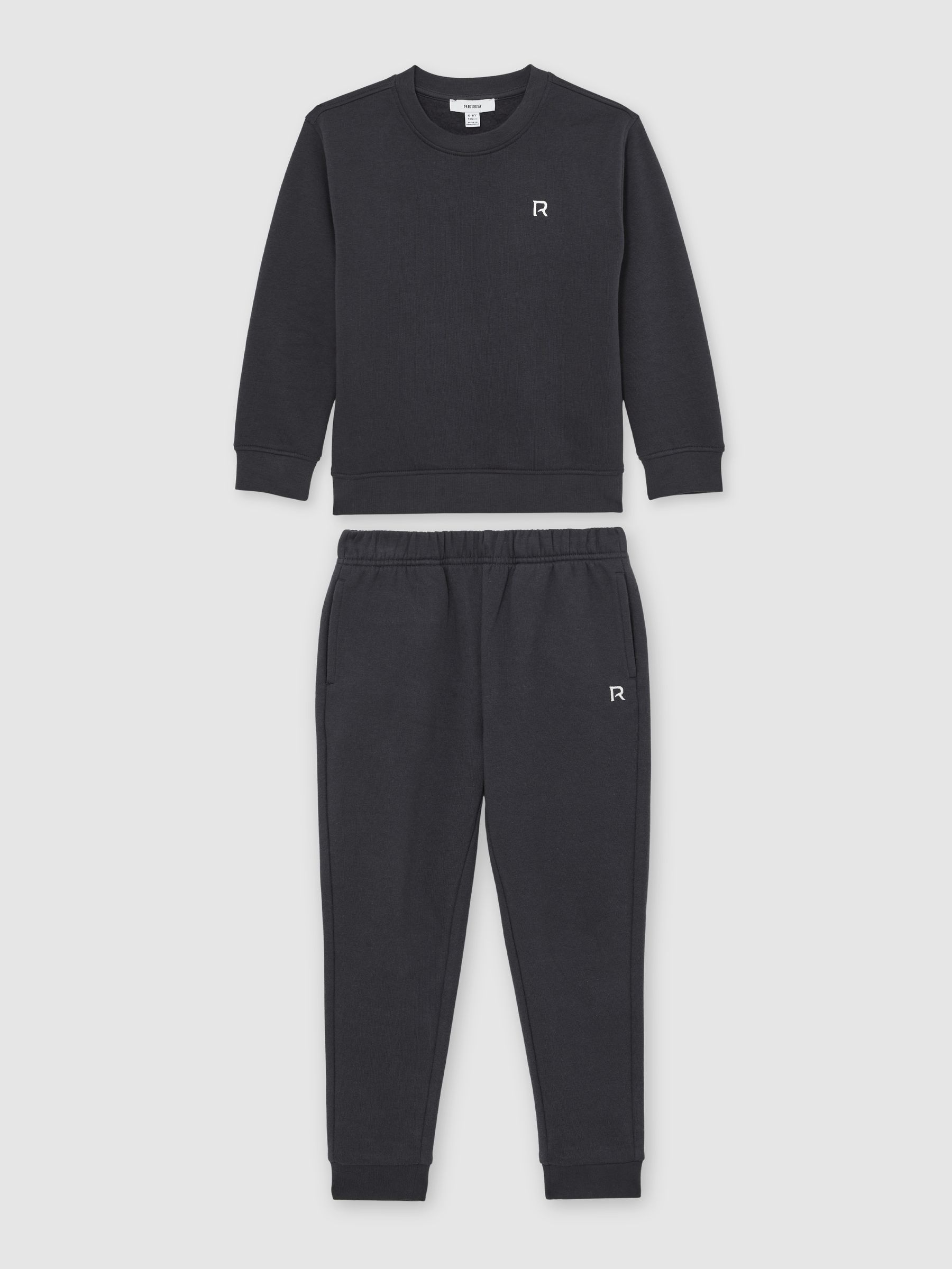 3-9 yrs Logo Sweatshirt and Joggers Set Cotton-Blend in Navy