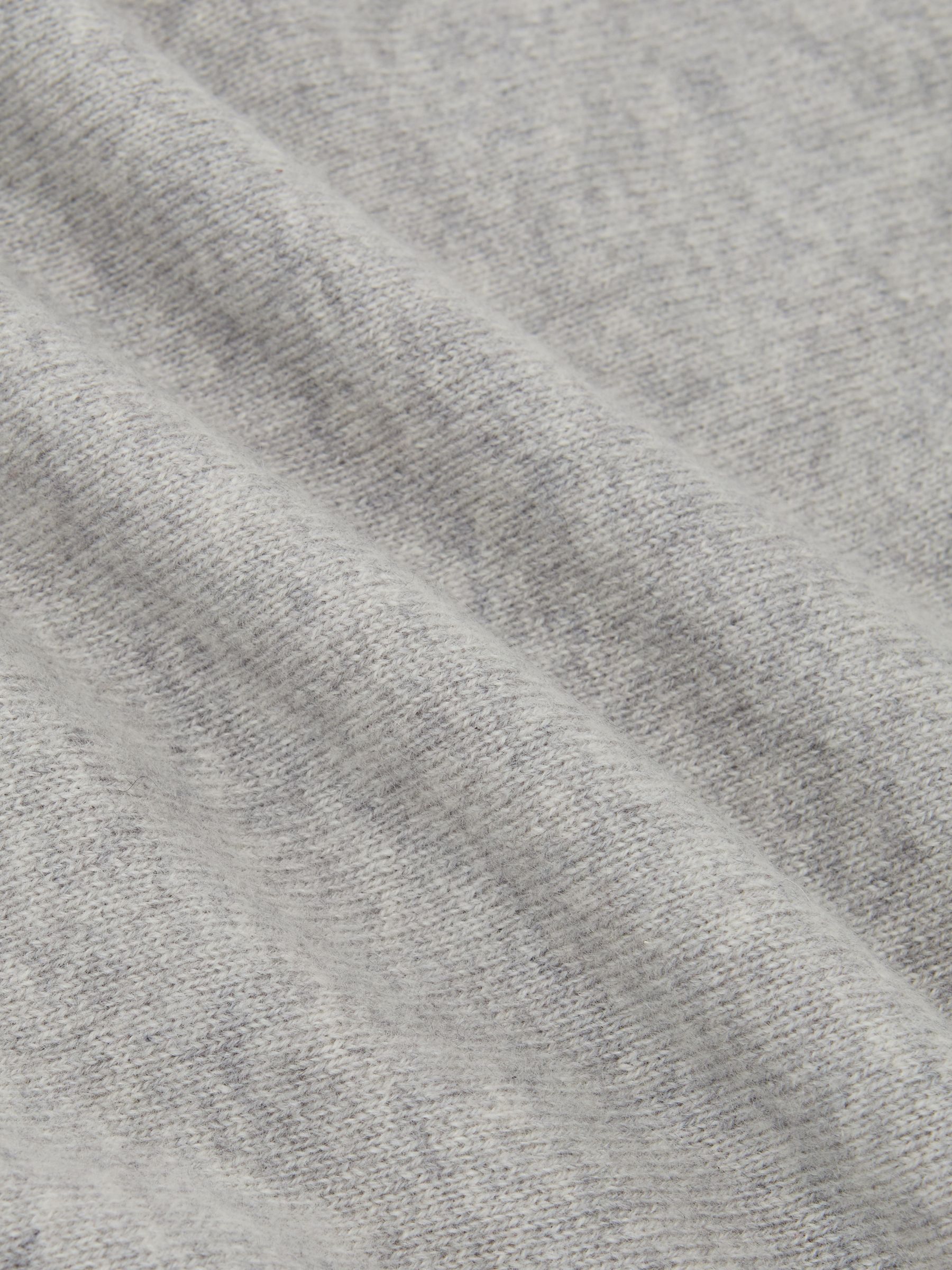 Atelier 100% Cashmere Crew-Neck Jumper in Soft Grey Melange