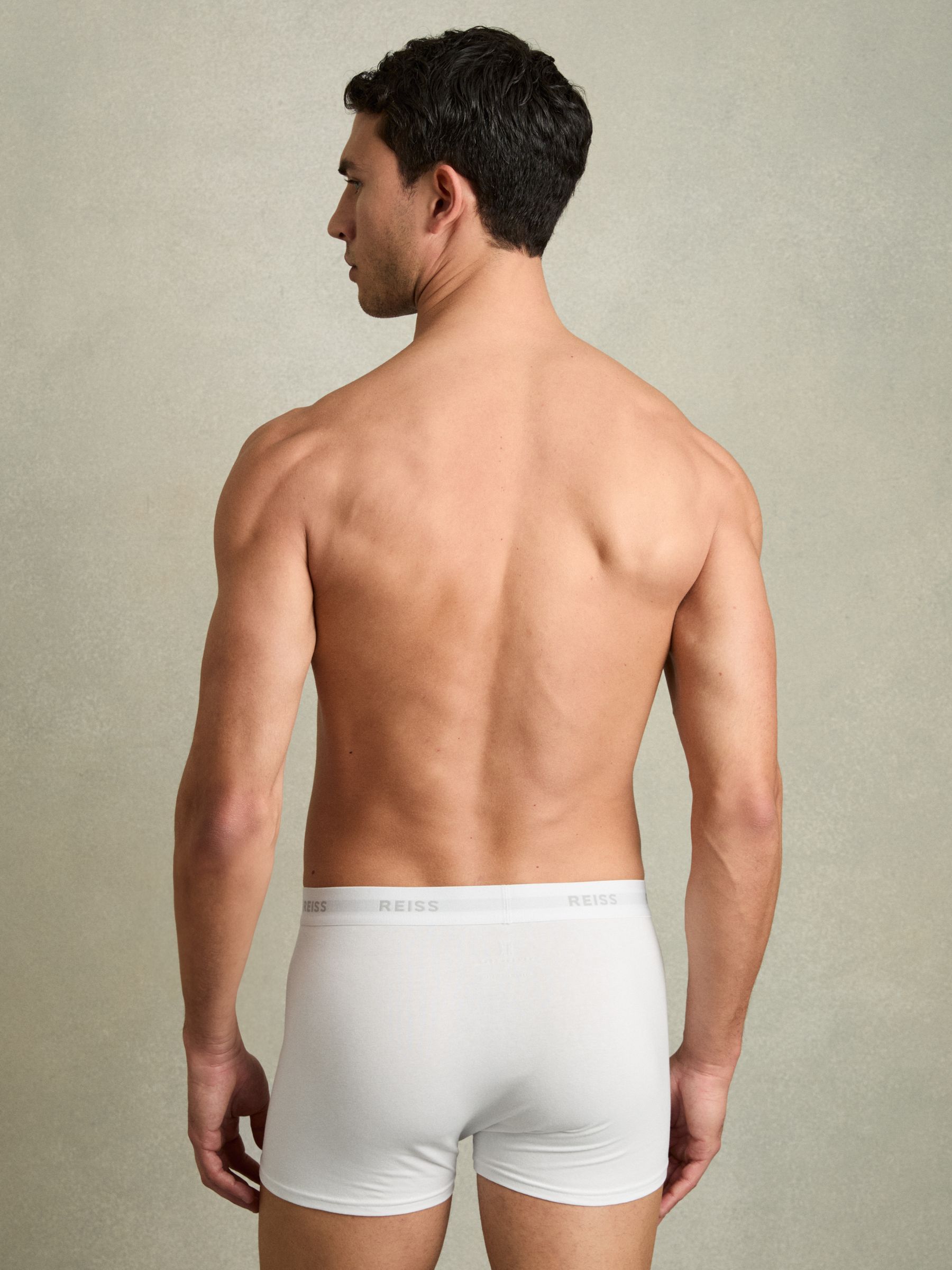 Three Pack Cotton Boxers in White