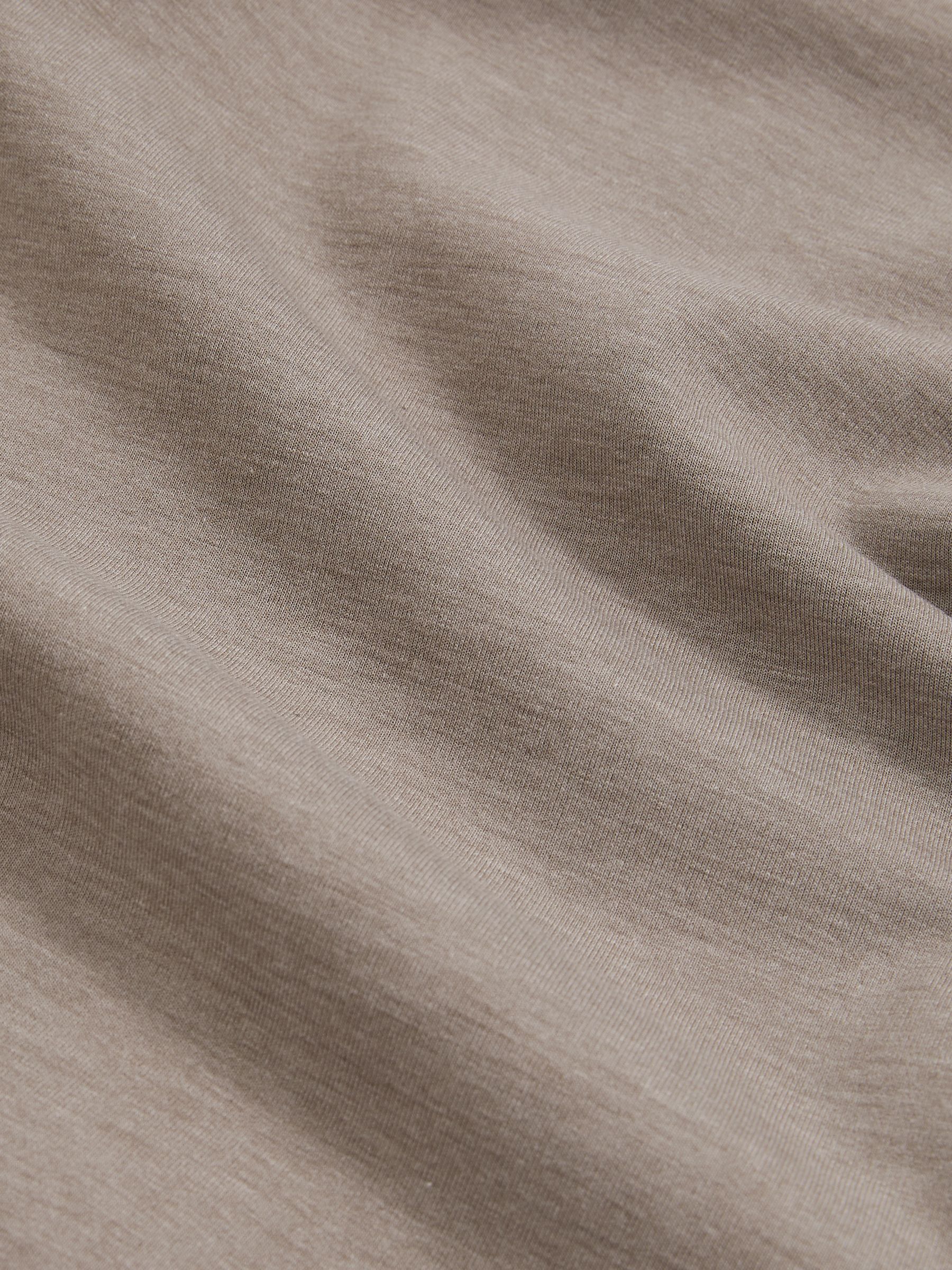 Premium Interlock Crew-Neck T-Shirt in Taupe