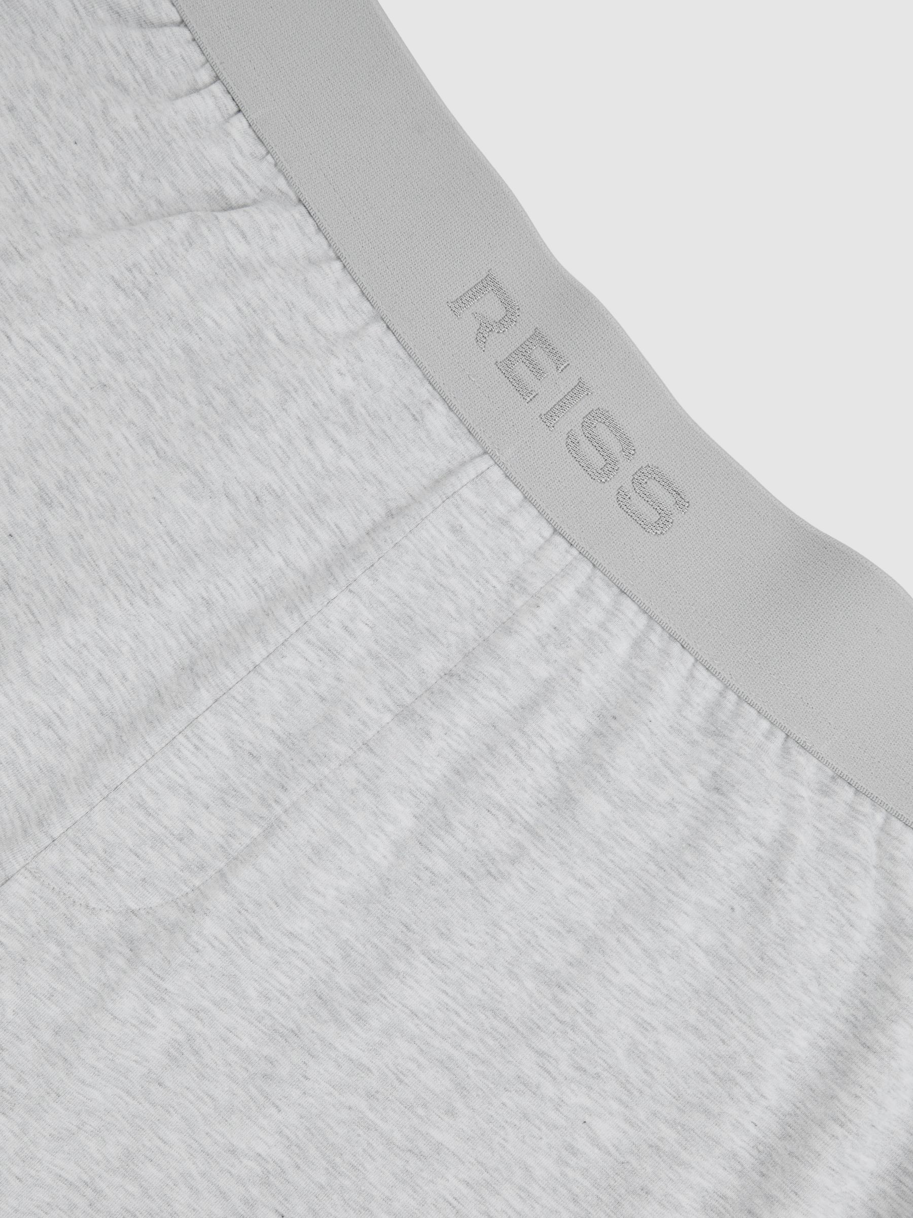 Cotton Jersey Logo-Waistband Joggers with Stretch in Soft Grey