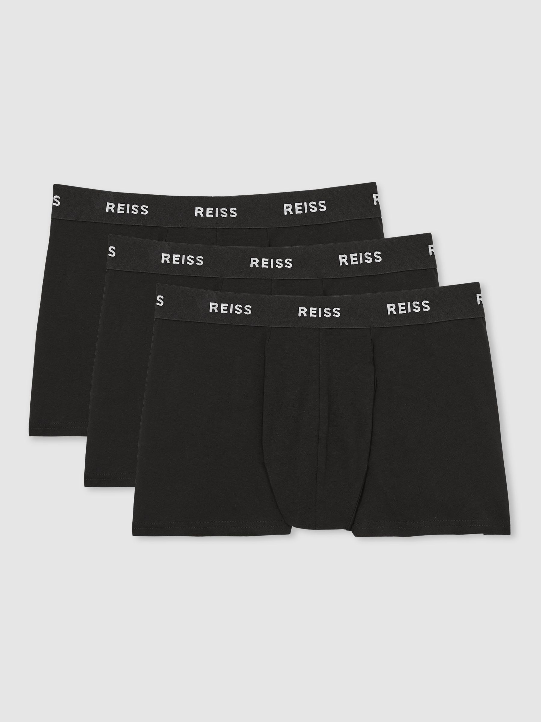 Three Pack Cotton Boxers in Black