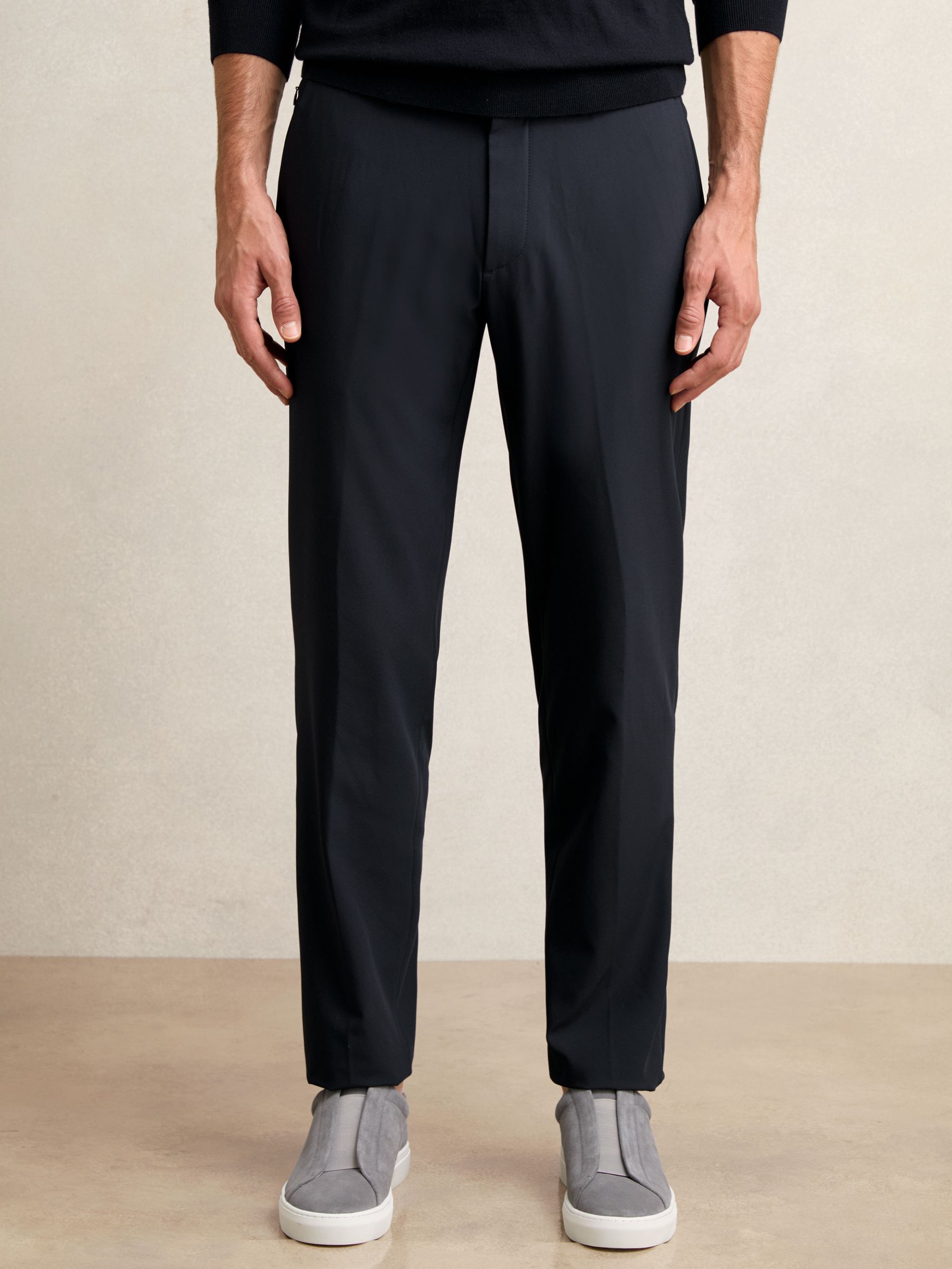 Technical Stretch Relaxed Trousers in Navy