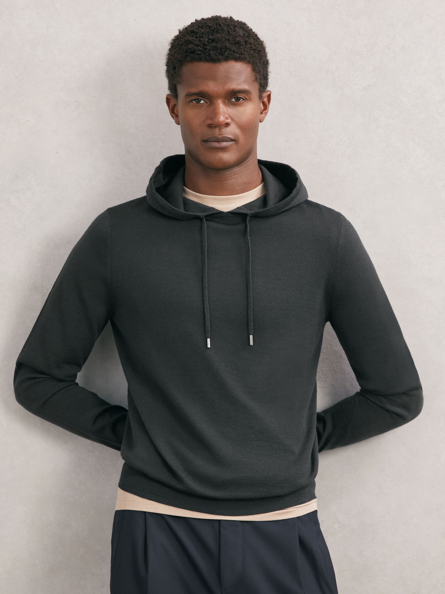 Hoodie in Bottle Green