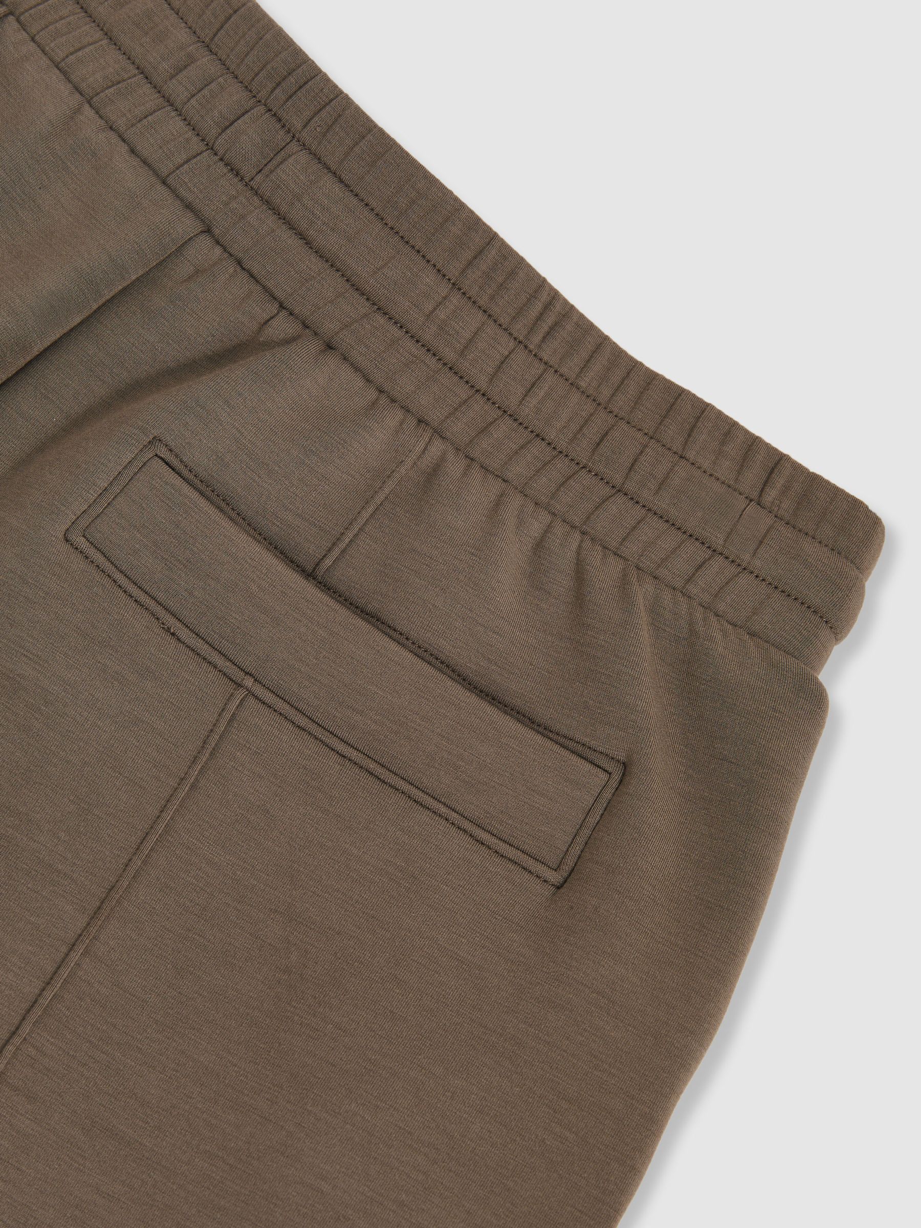 Interlock Wide-Leg Joggers in Khaki Green