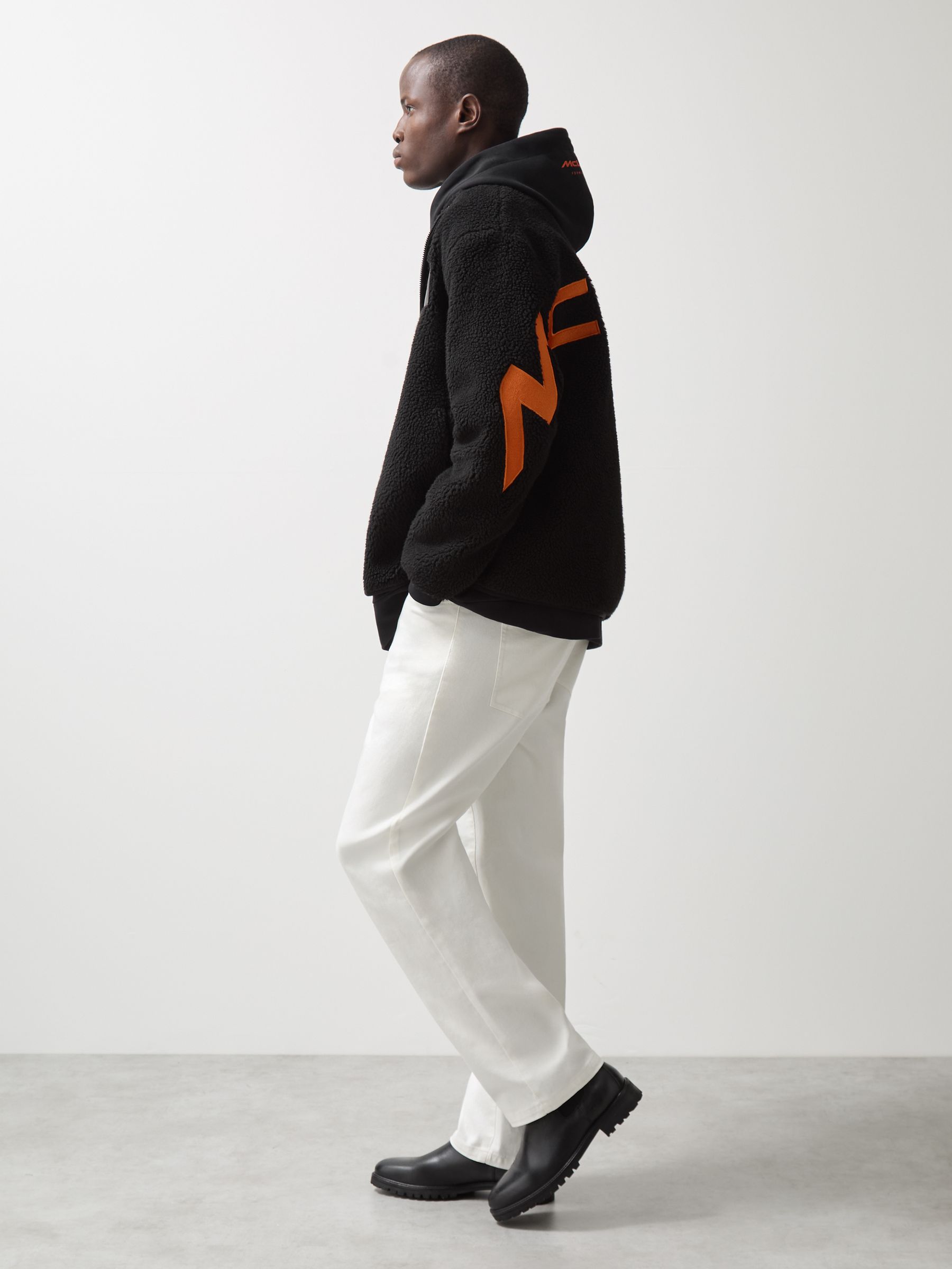 McLaren F1 Team Embroidered Fleece Jacket Unisex Fit in Black