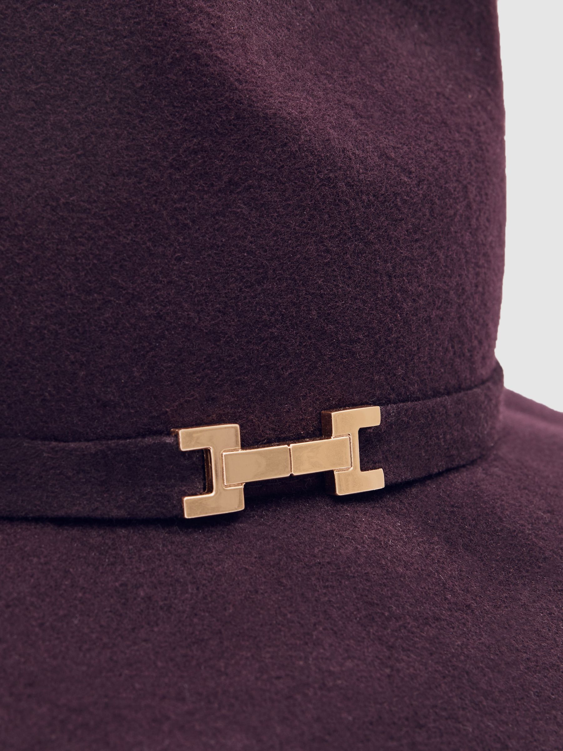 Wool Fedora in Burgundy