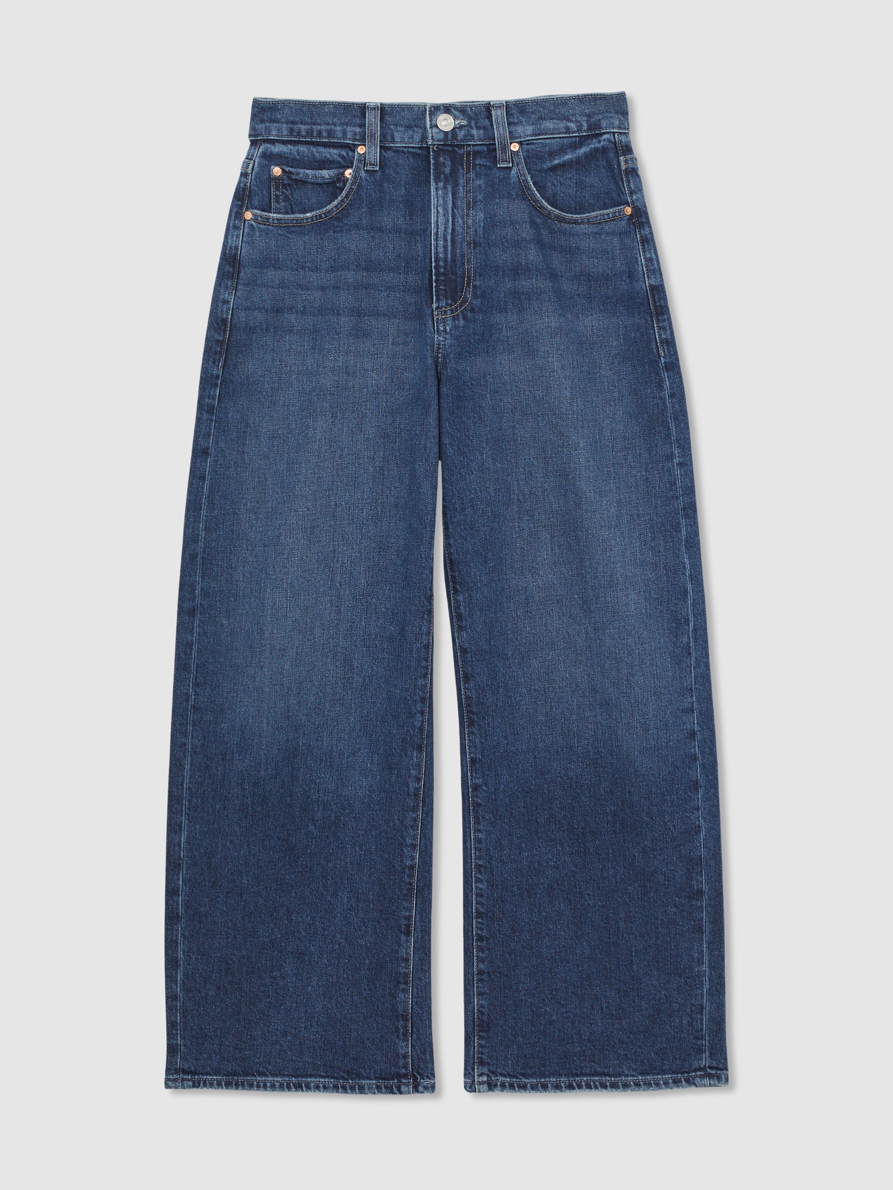 Paige Arellia Ankle Jeans in Mid Blue