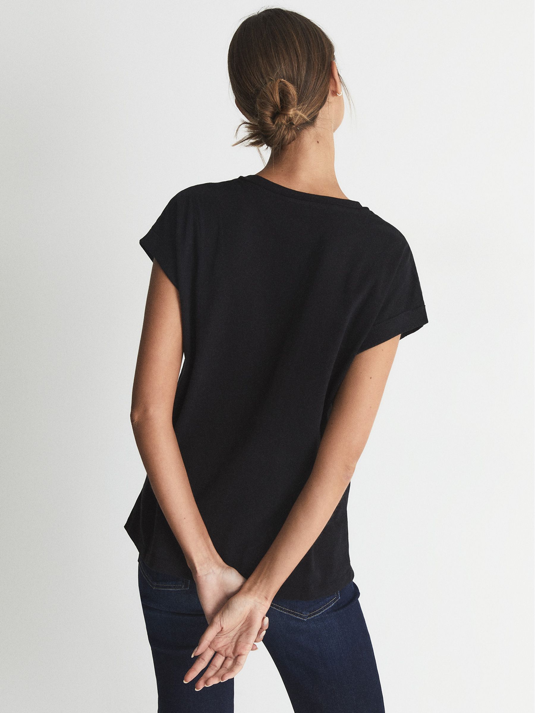 Cotton-jersey T-shirt in Black