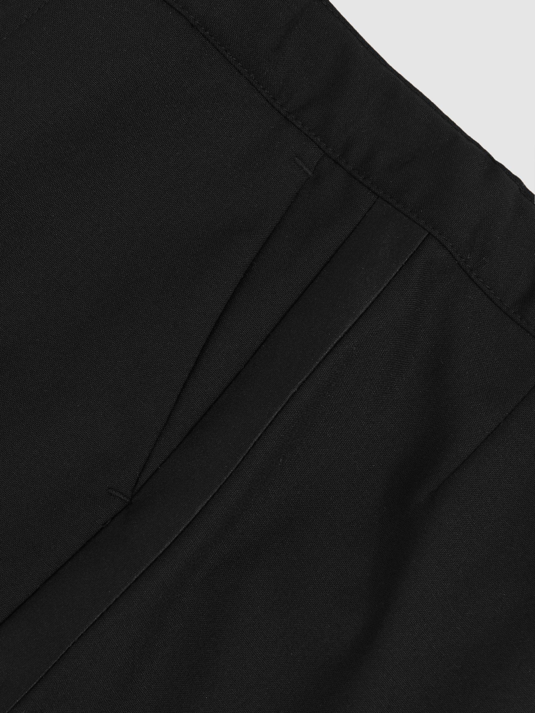 9-13 yrs Tuxedo Satin Stripe Trousers in Black