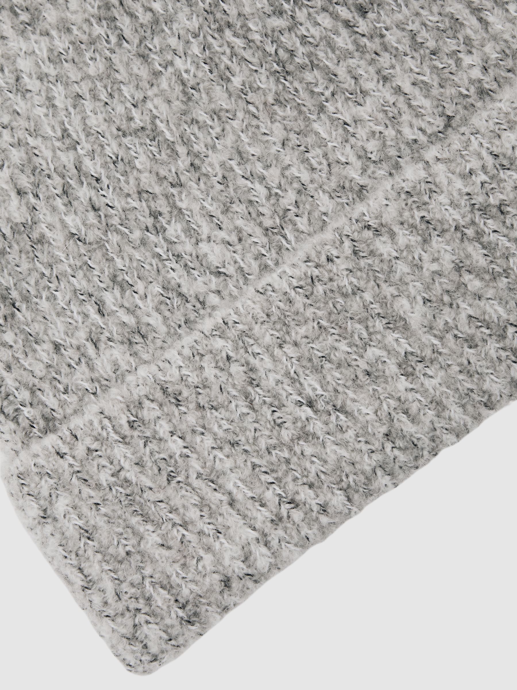 Atelier Cashmere-Blend Flecked Beanie in Soft Grey Melange