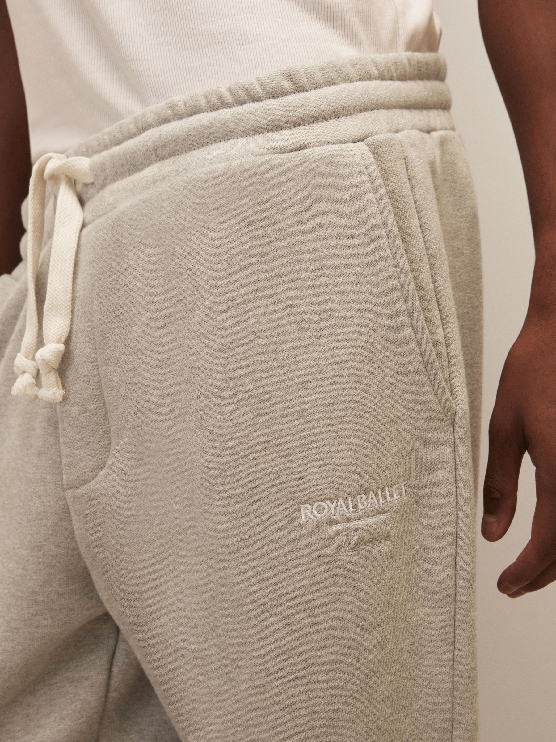 Reiss | Royal Ballet Cuffed Joggers in Grey Melange