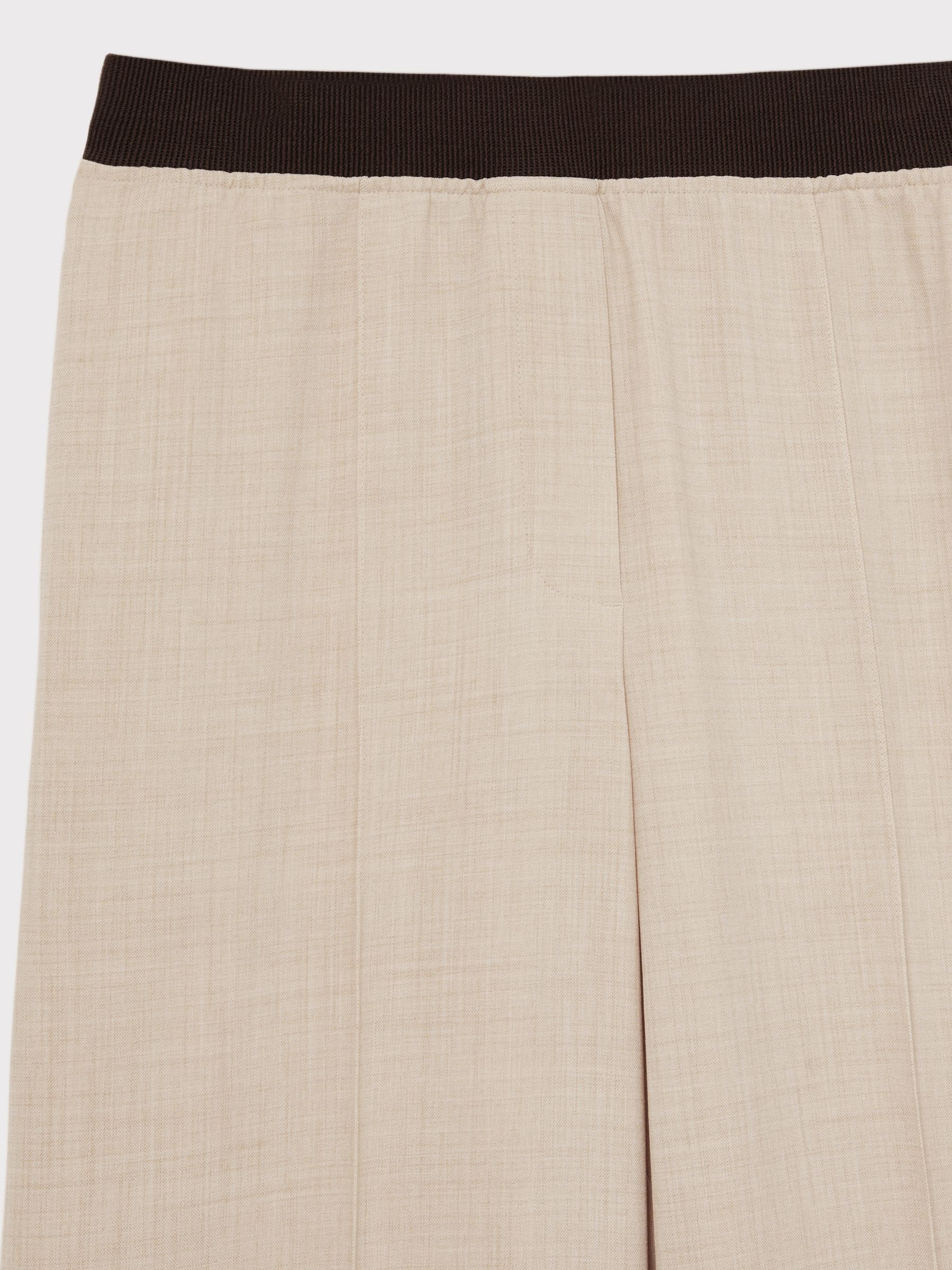 Petite Wide-Leg Elasticated-Waist Trousers in Neutral