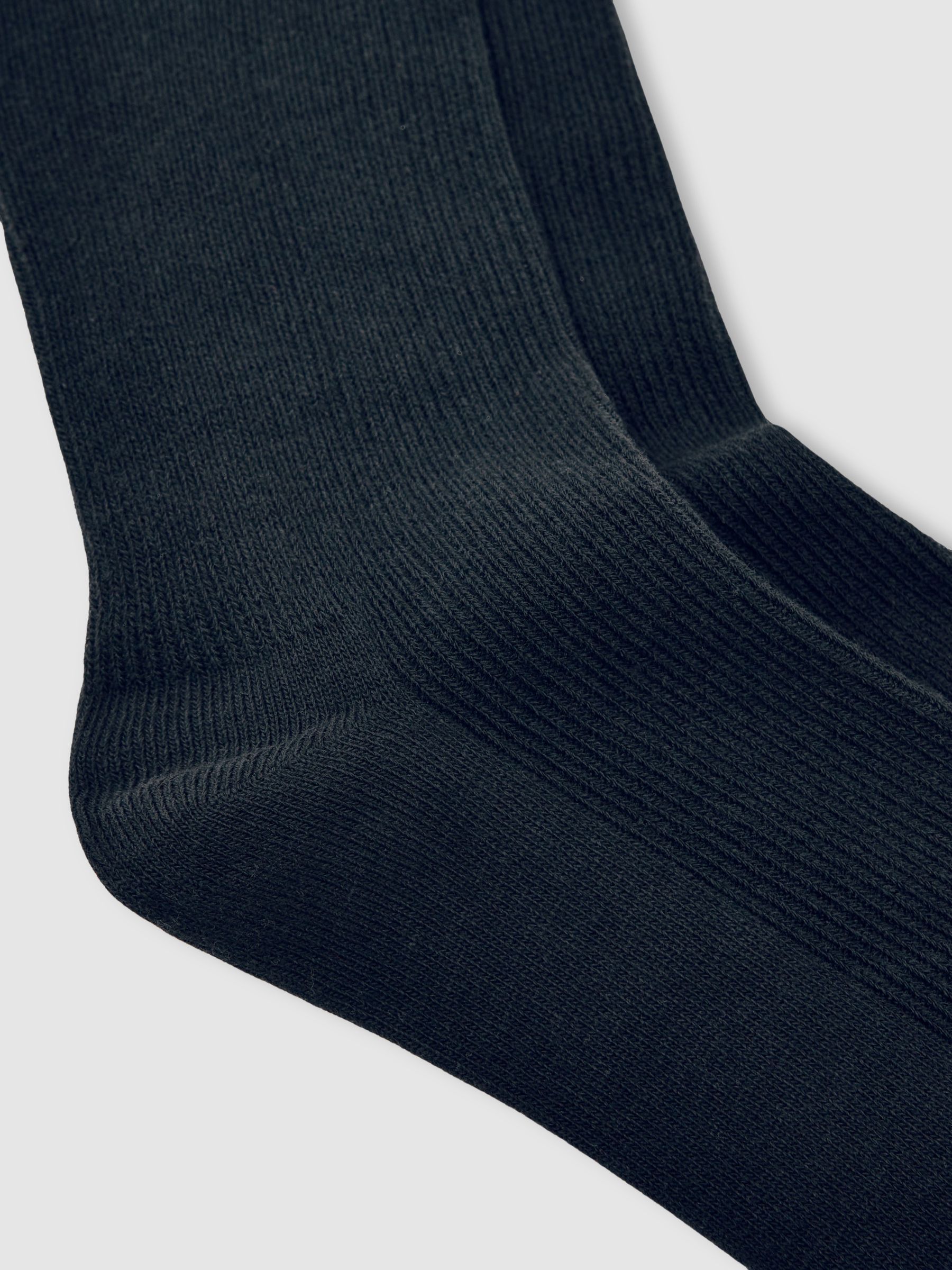 Ribbed Frilly Socks in Black