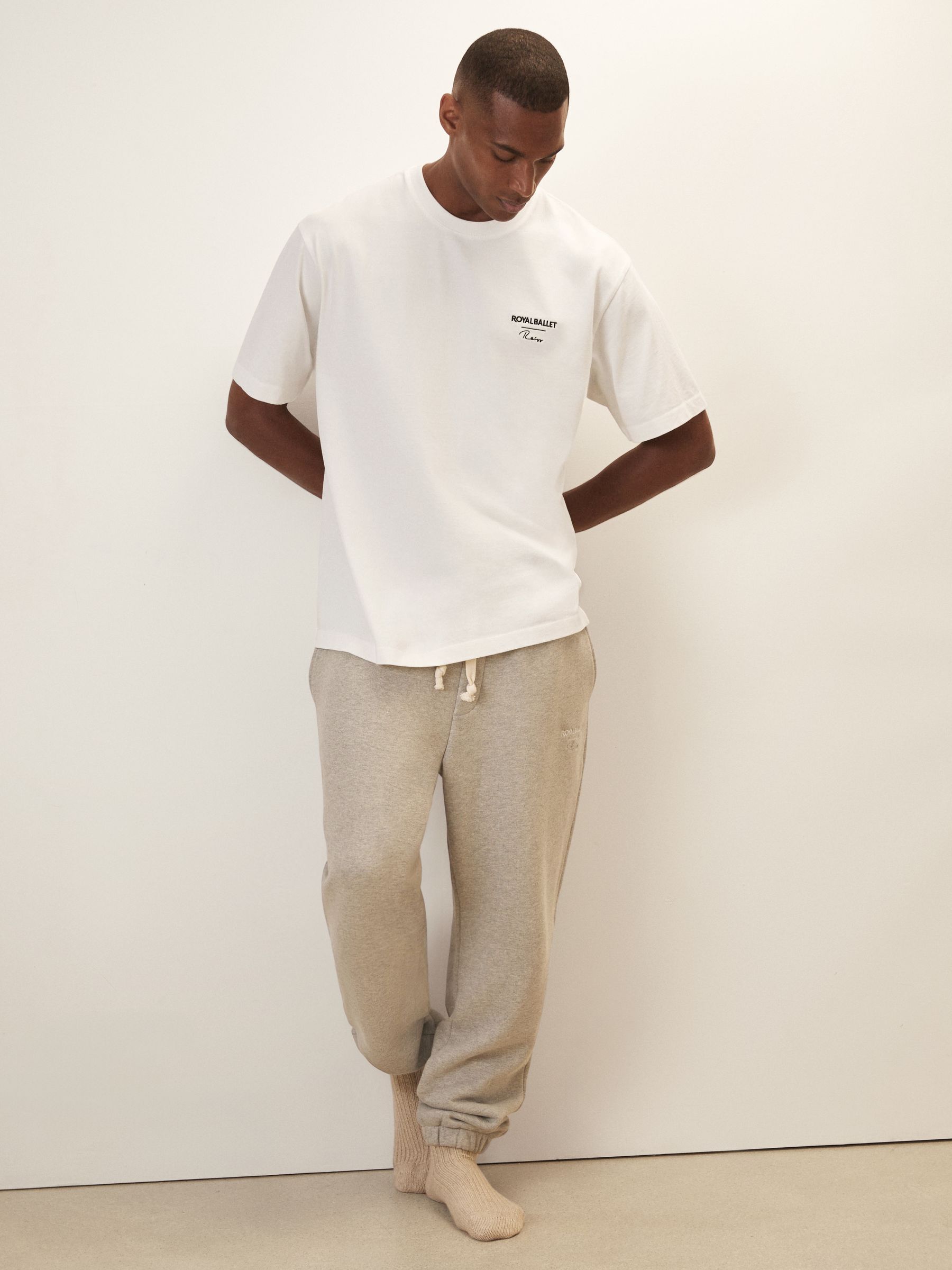 Reiss | Royal Ballet Logo Unisex Fit T-Shirt in White