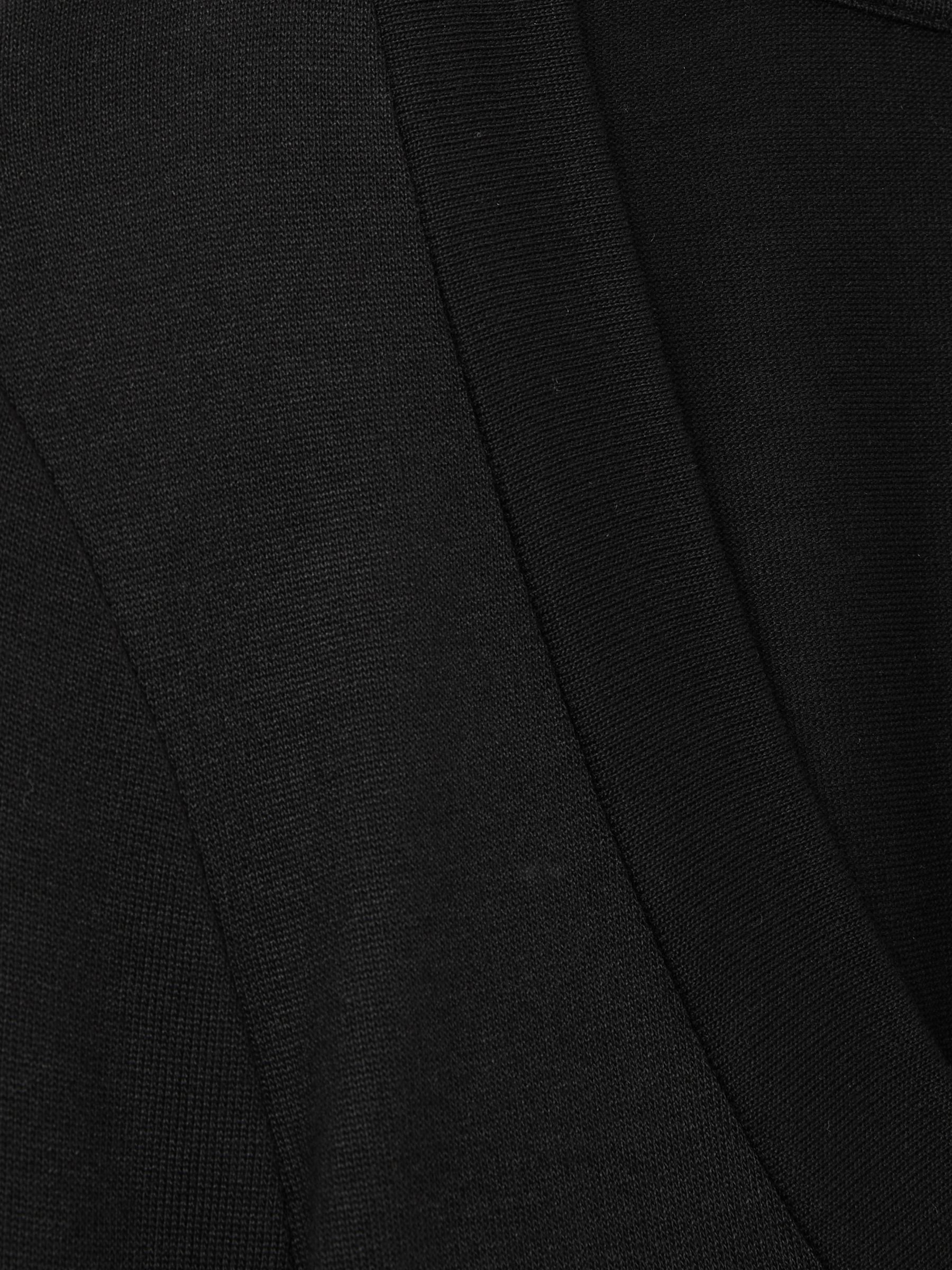 Jersey V-Neck Top in Black