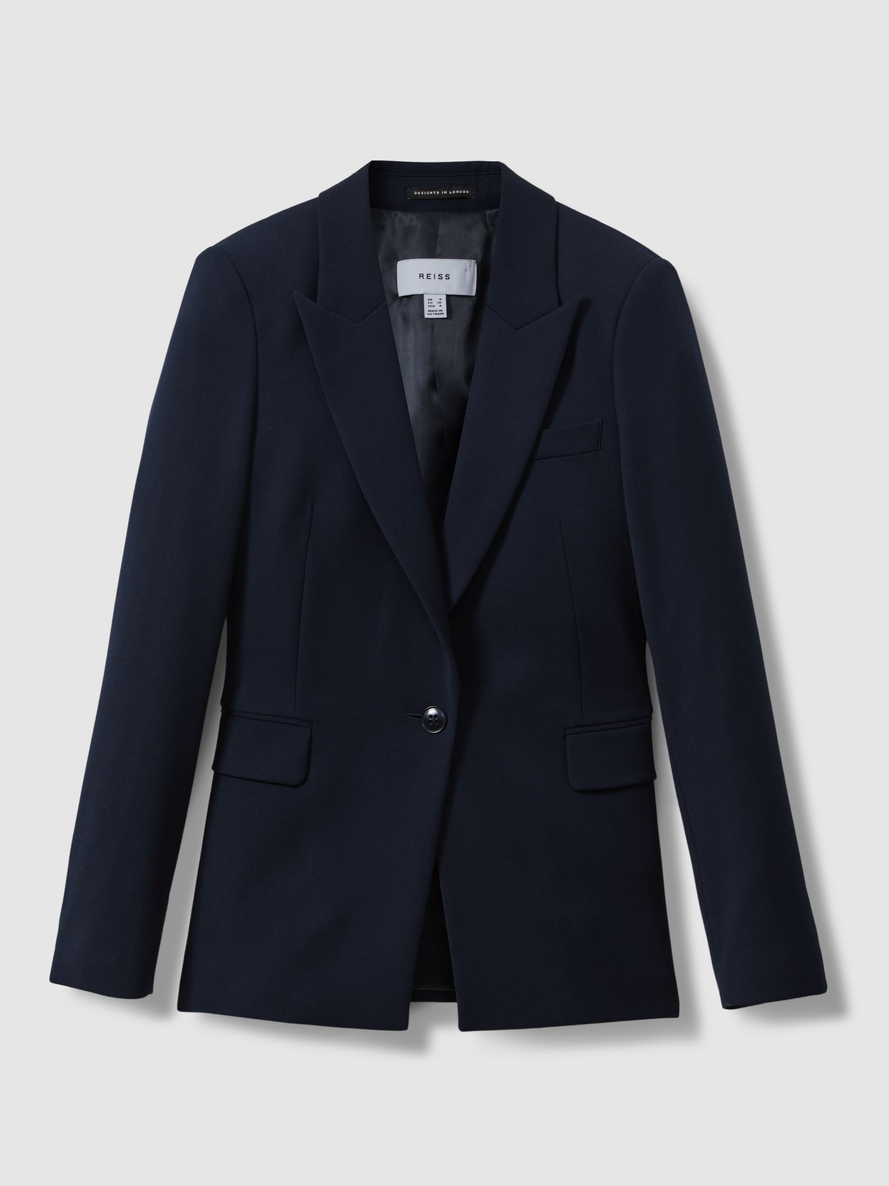 Tailored Single Breasted Suit Blazer in Navy