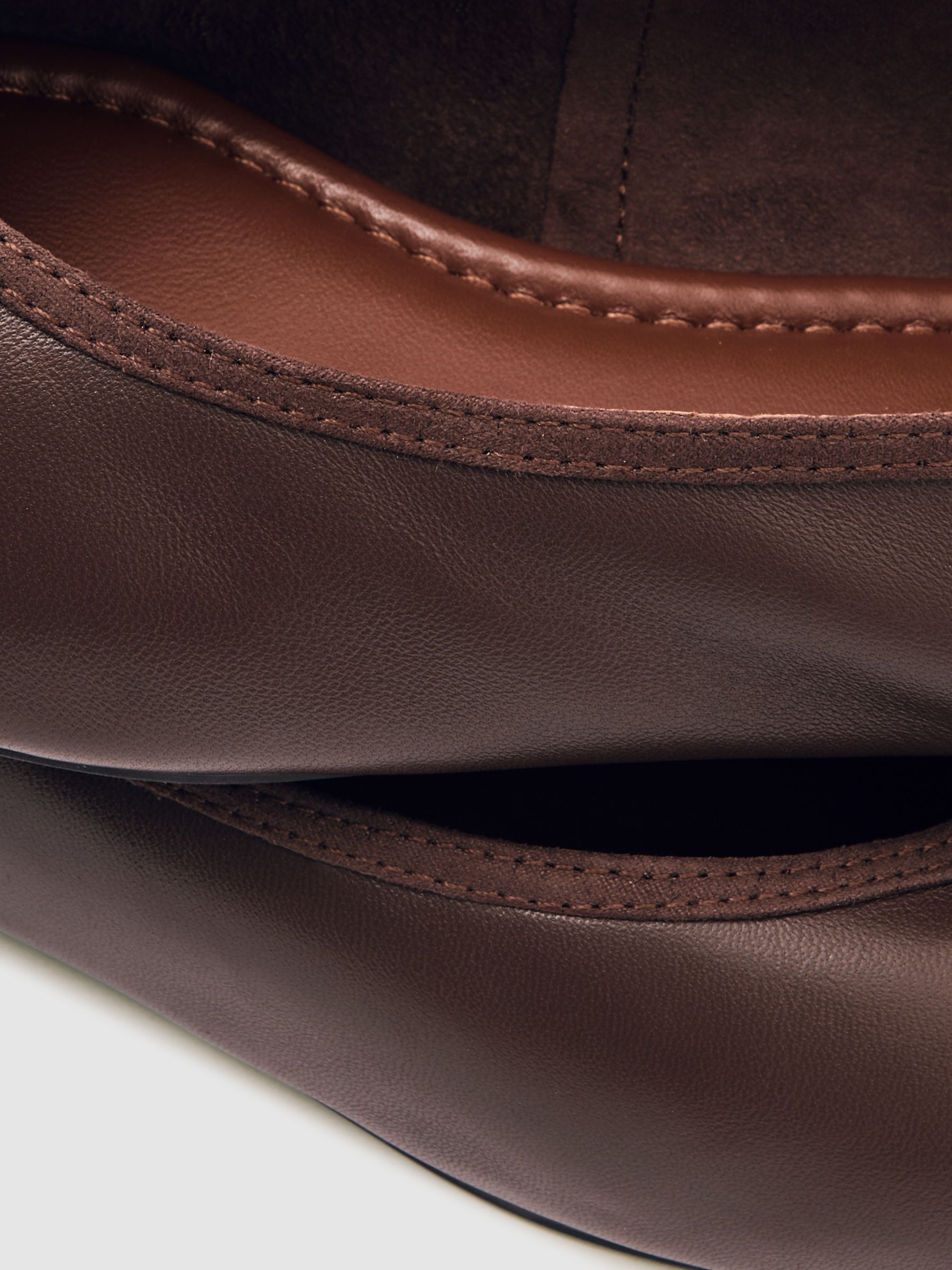 Mesh Embellished Ballet Flats in Brown