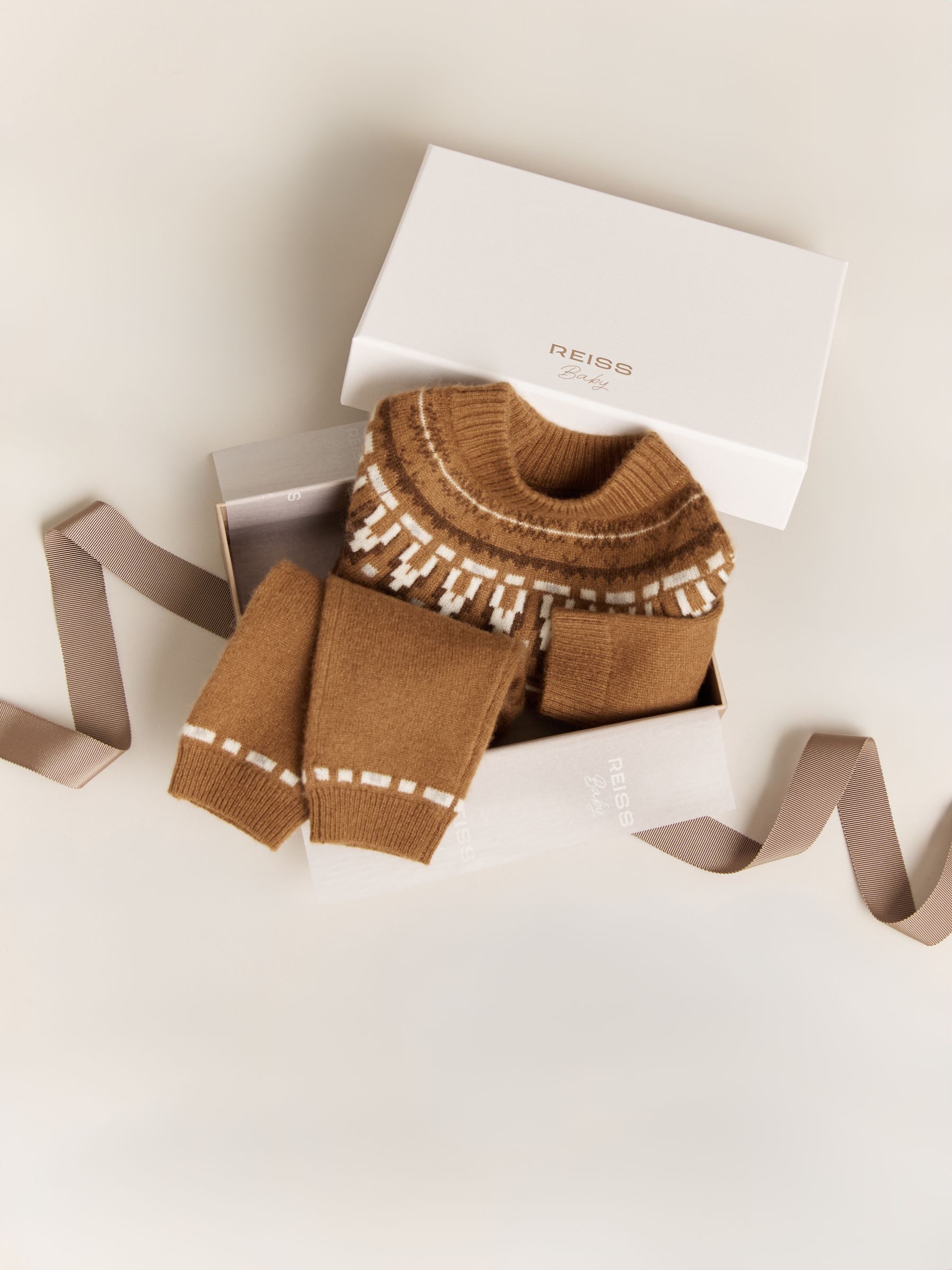 100% Cashmere Jumper and Leggings Set in Camel