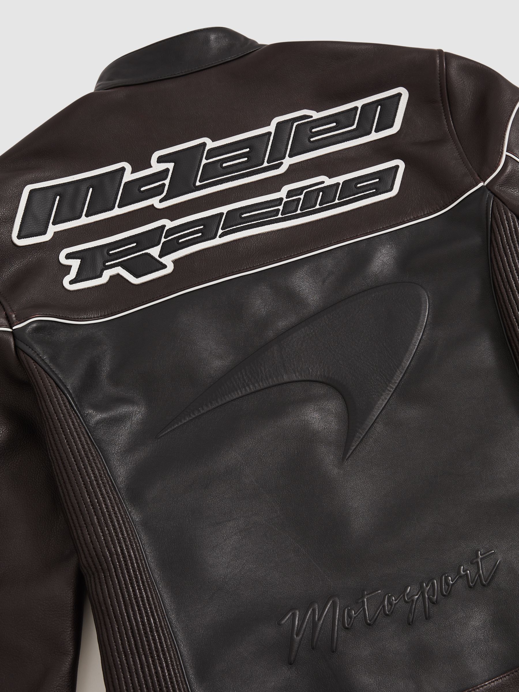 McLaren F1 Team Leather Biker Jacket in Black