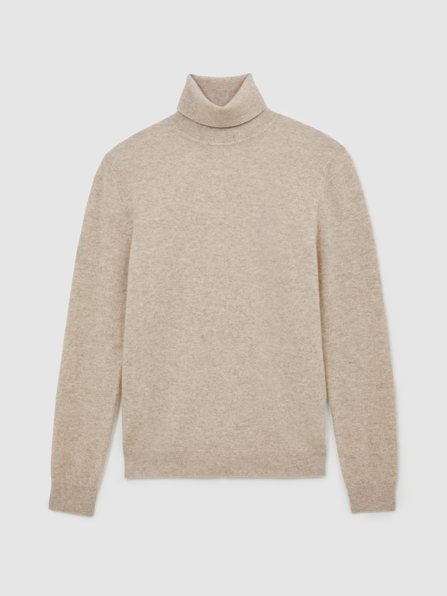 Atelier 100% Cashmere Roll-Neck Jumper in Oatmeal Melange