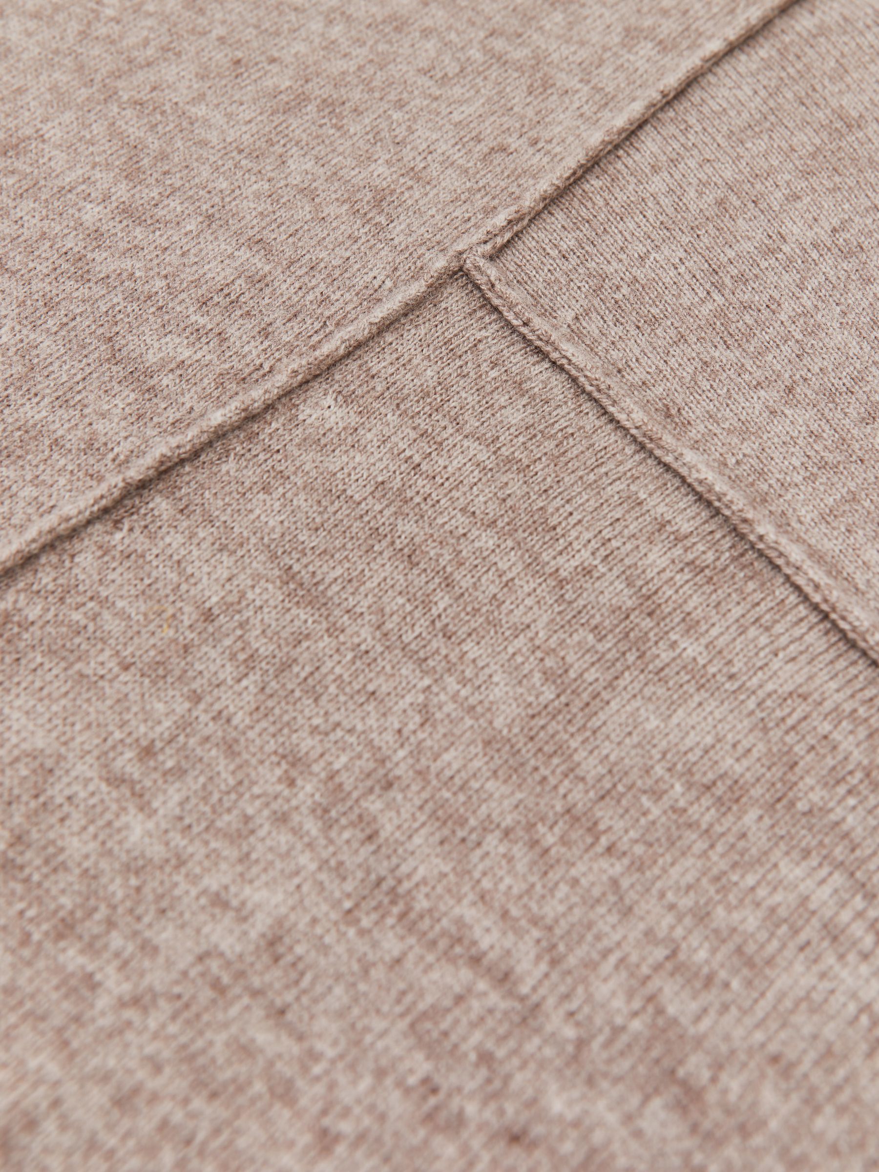 Wool-Blend High-Neck Knitted Dress with Cashmere in Neutral