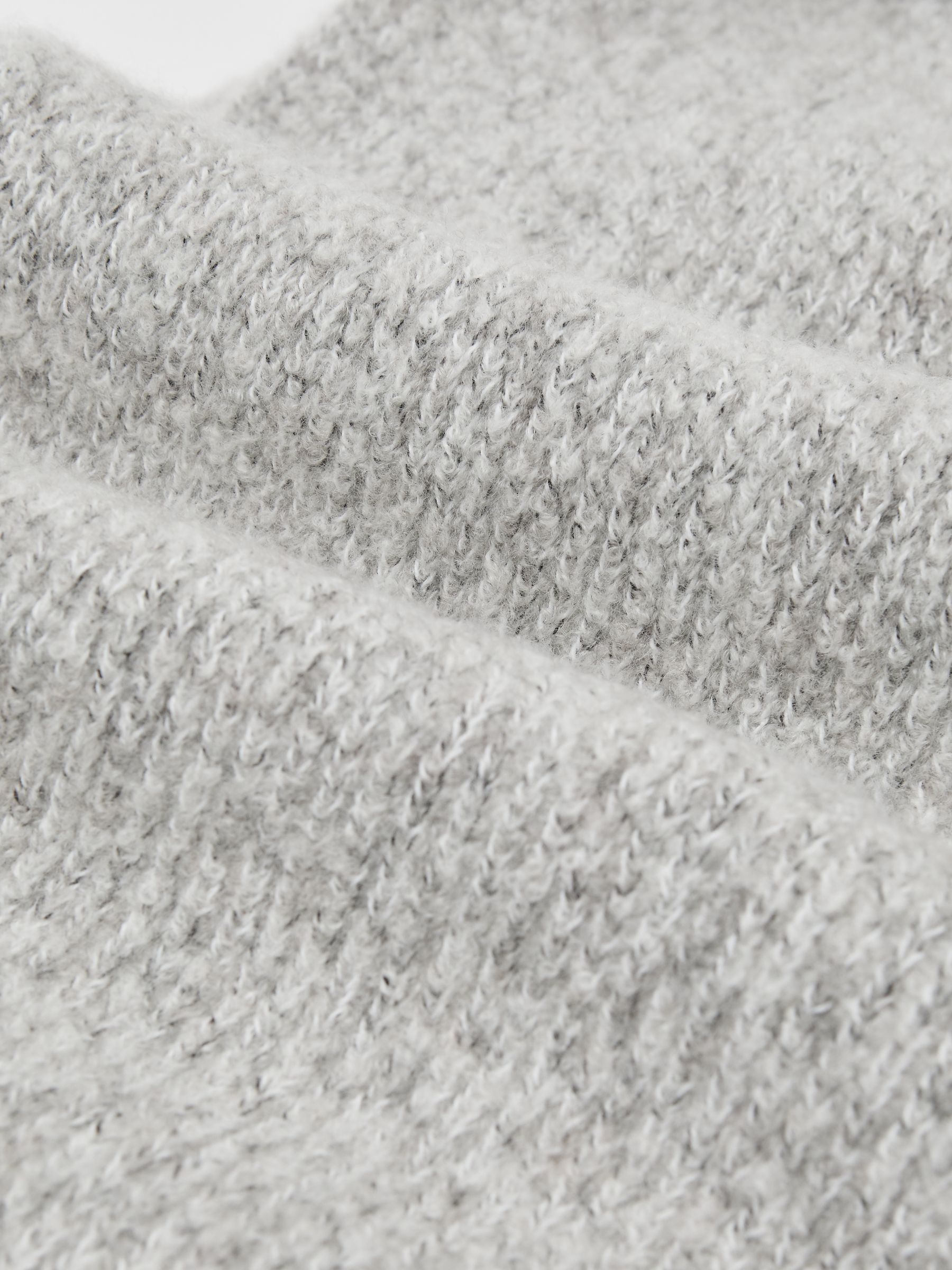 Atelier Cashmere-Blend Flecked Scarf in Soft Grey Melange