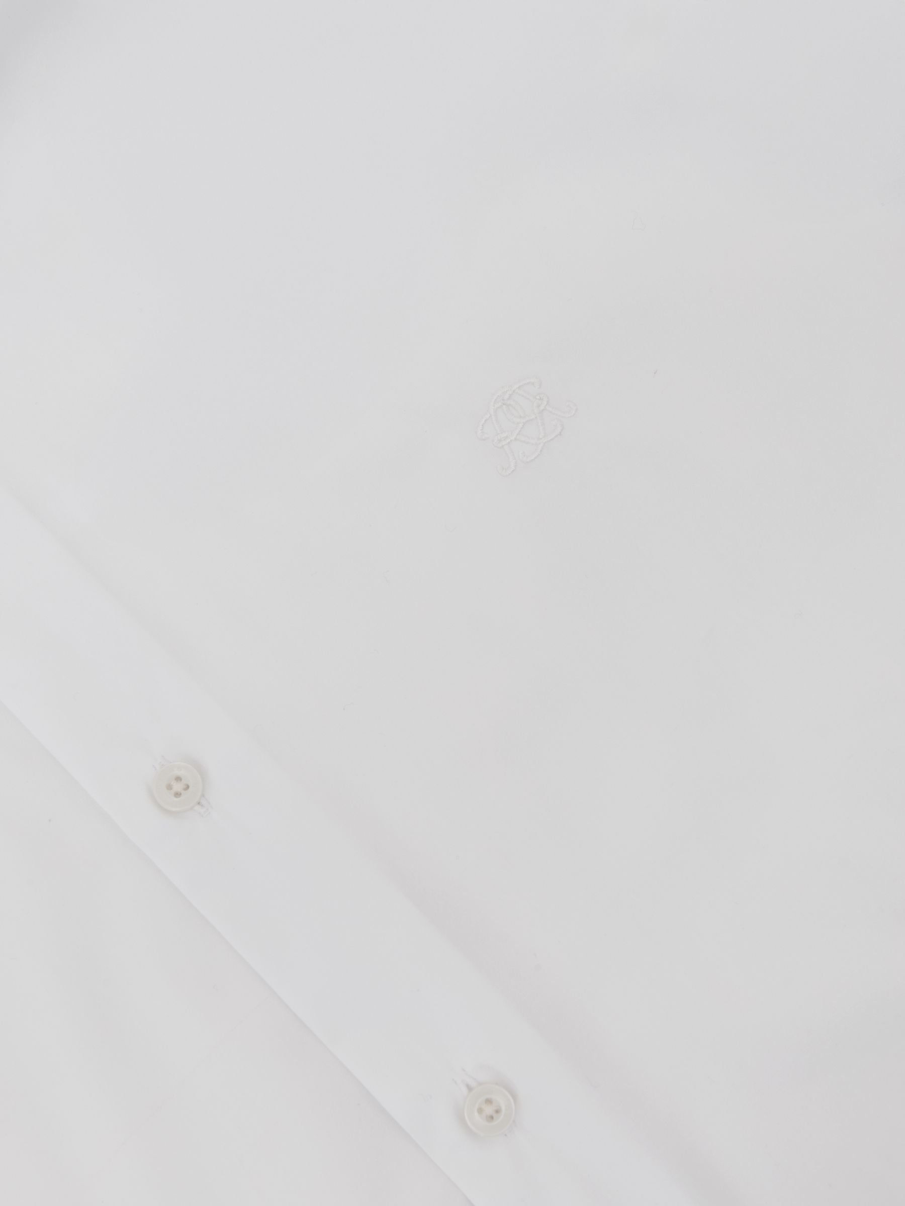 Monogram Cotton Oversized Shirt in White