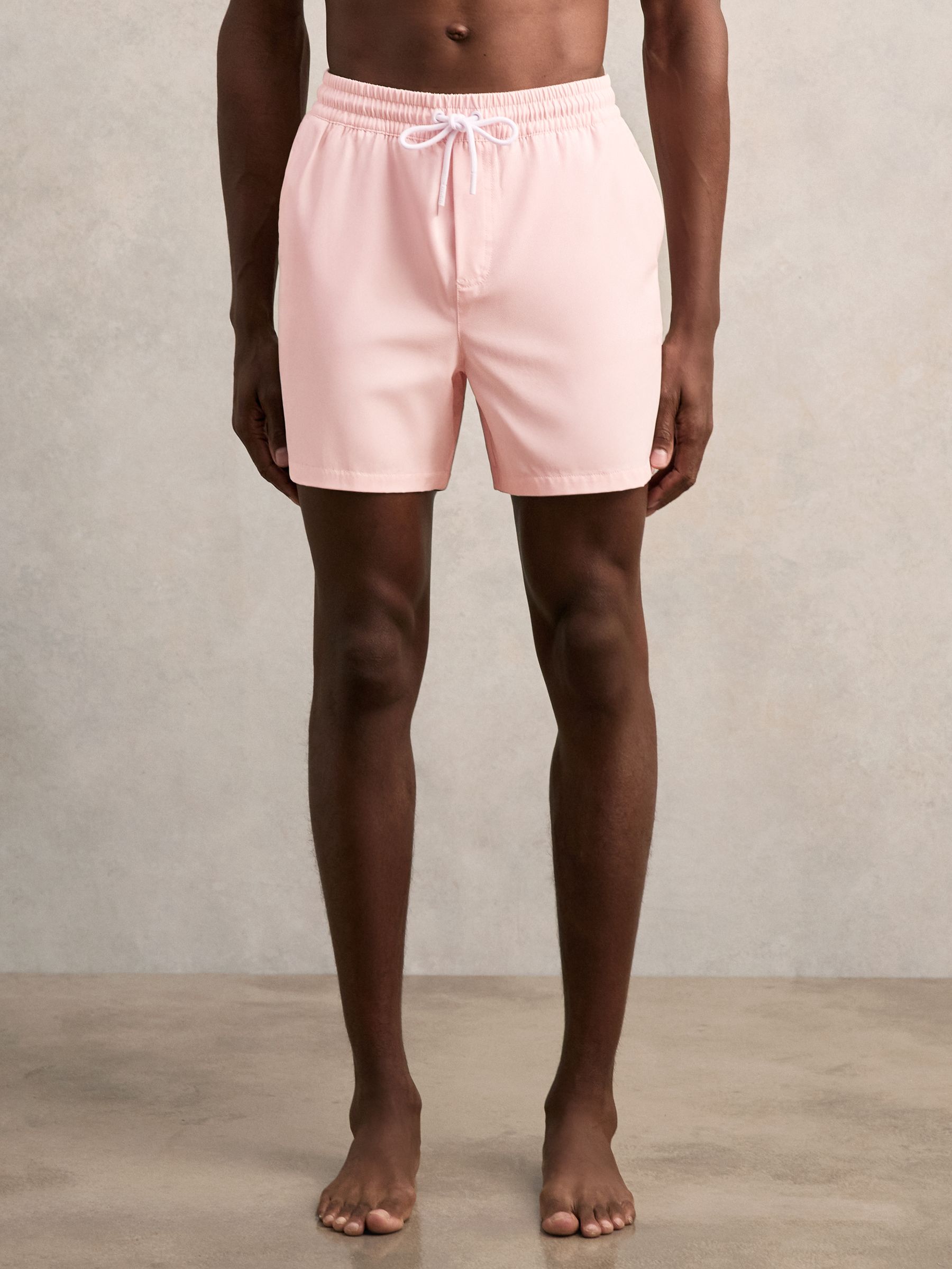 Drawstring Swim Shorts in Pink