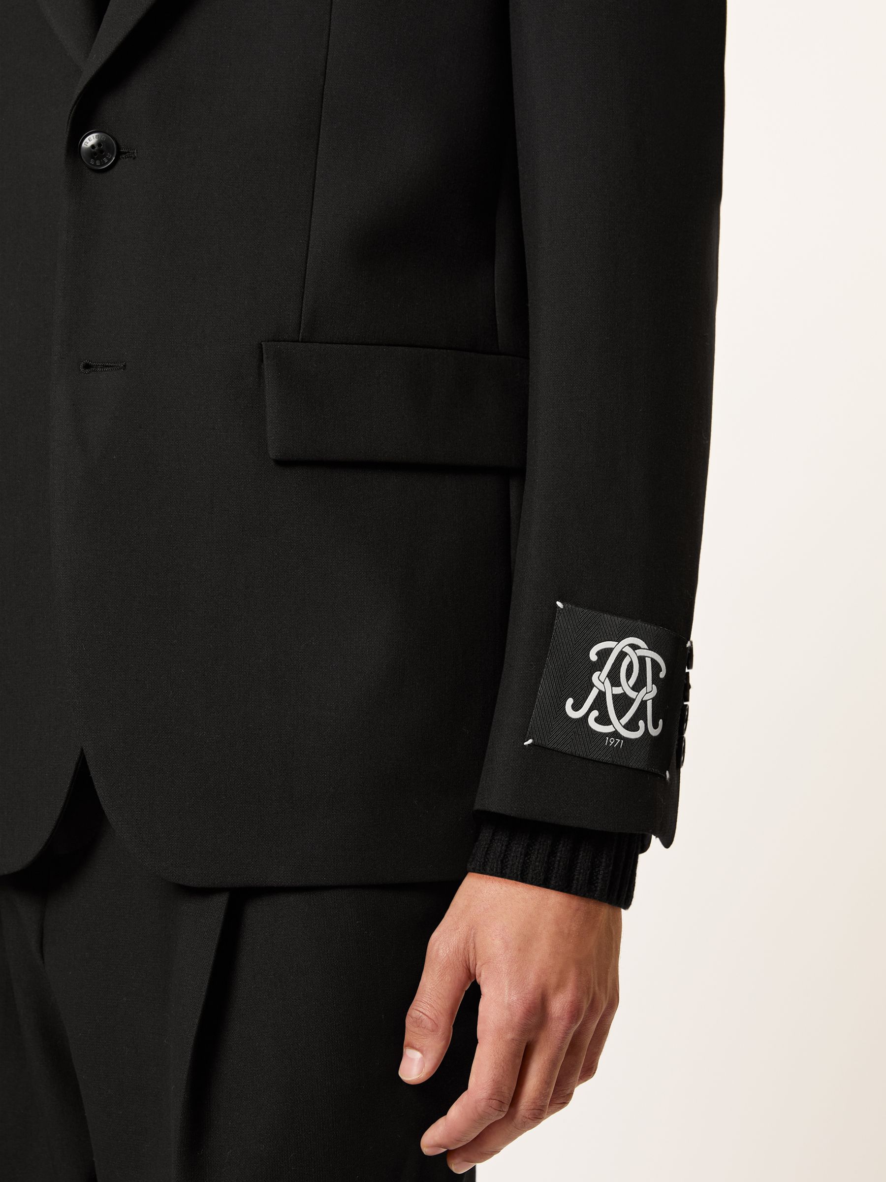 Monogram Relaxed Single-Breasted Blazer in Black