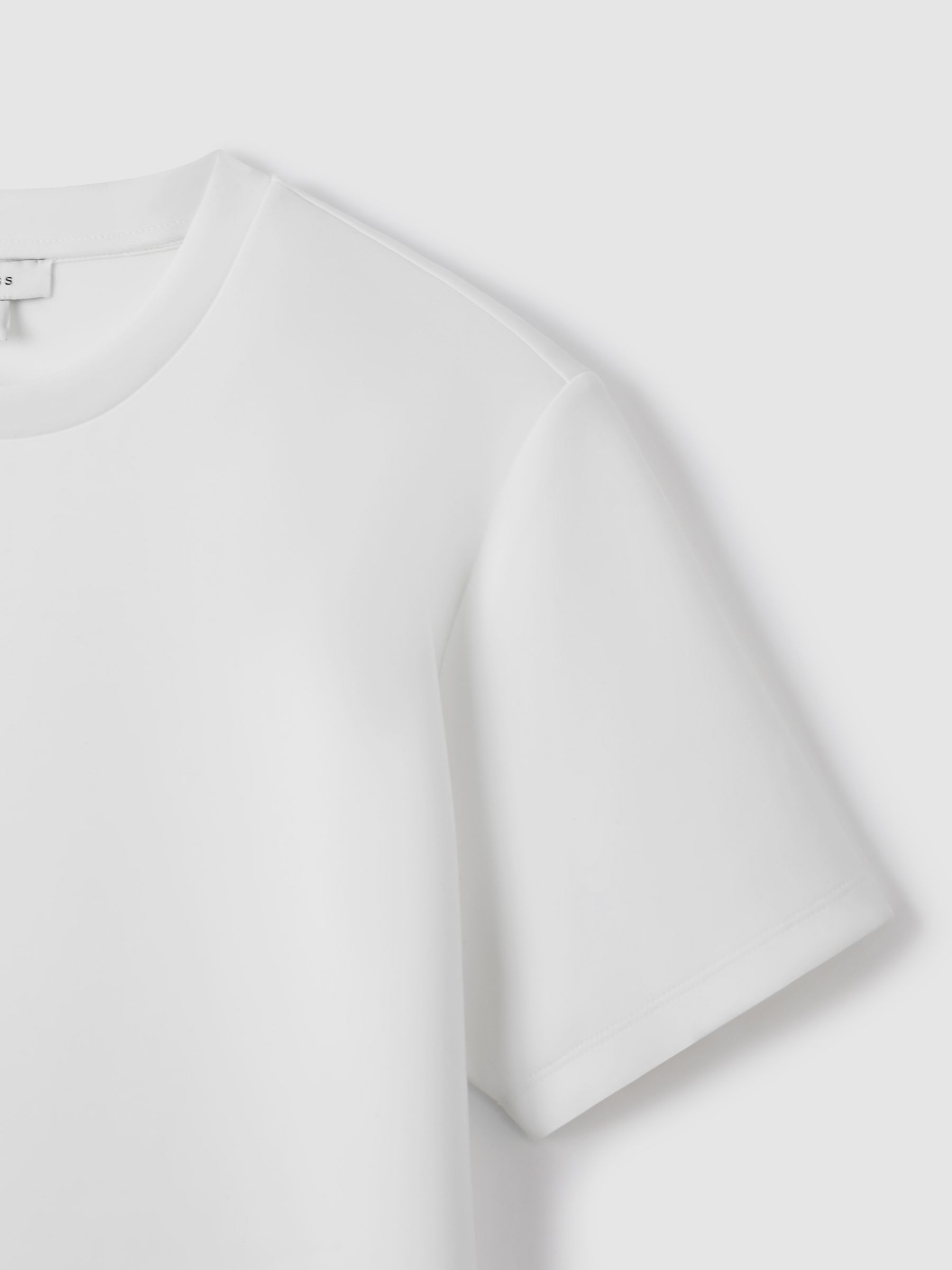 Premium Interlock Crew-Neck T-Shirt in White