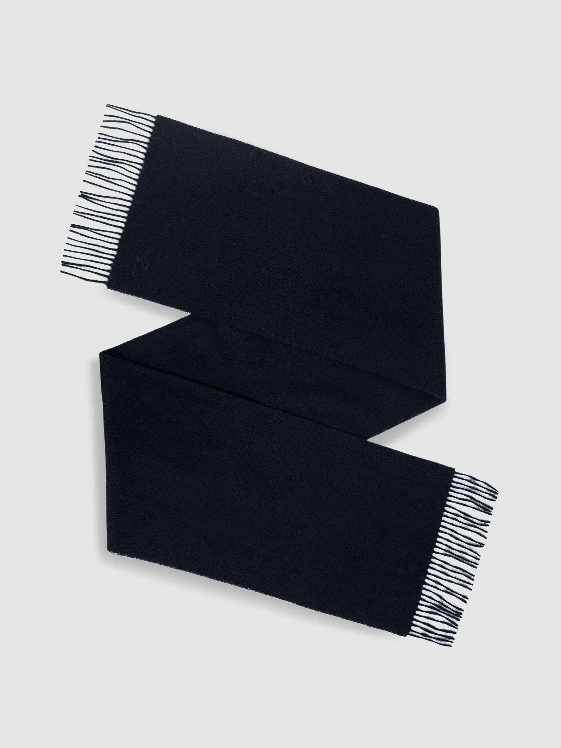 Wool and Cashmere Scarf in Charcoal