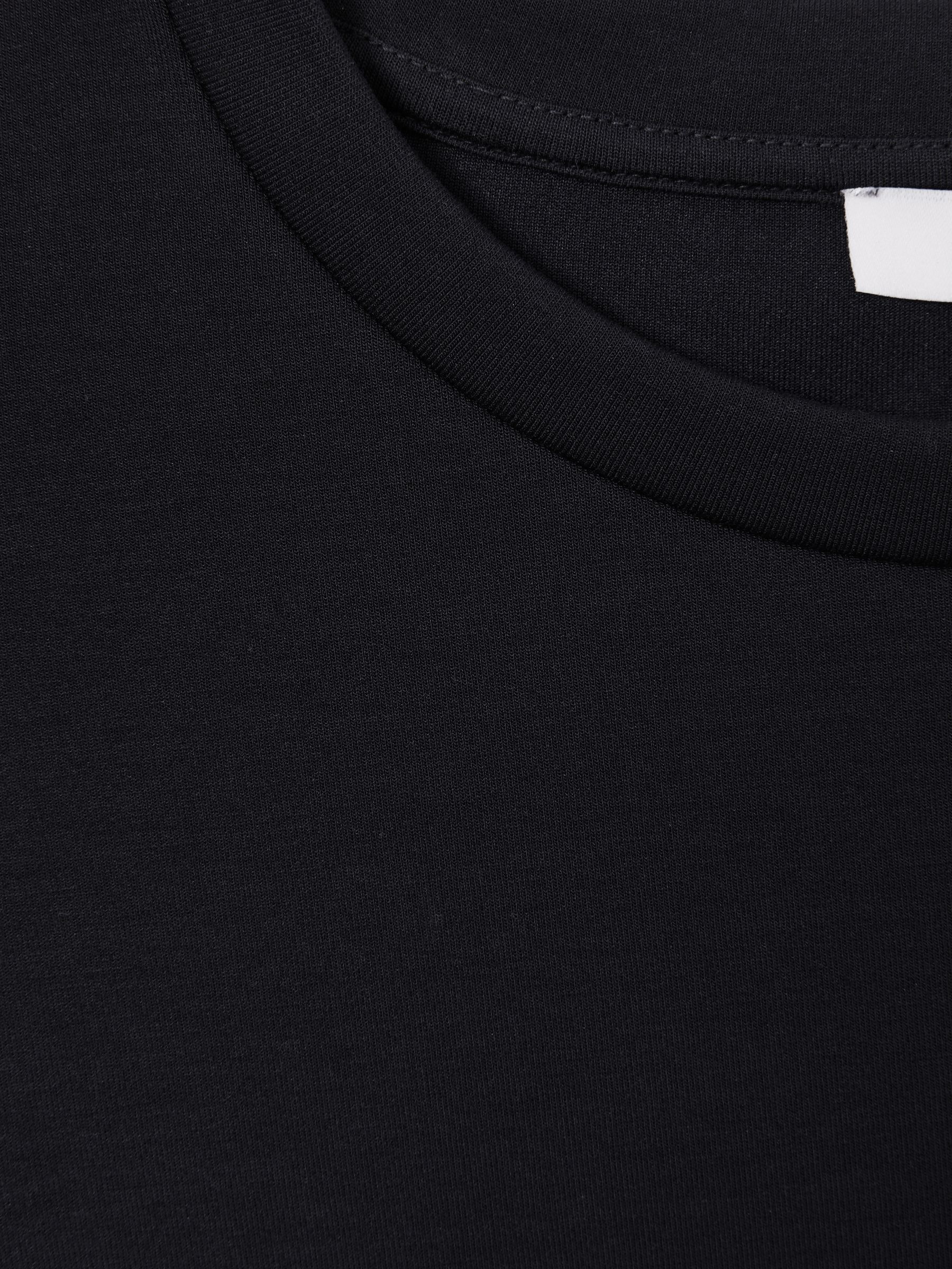 Premium Interlock Crew-Neck T-Shirt in Navy Blue