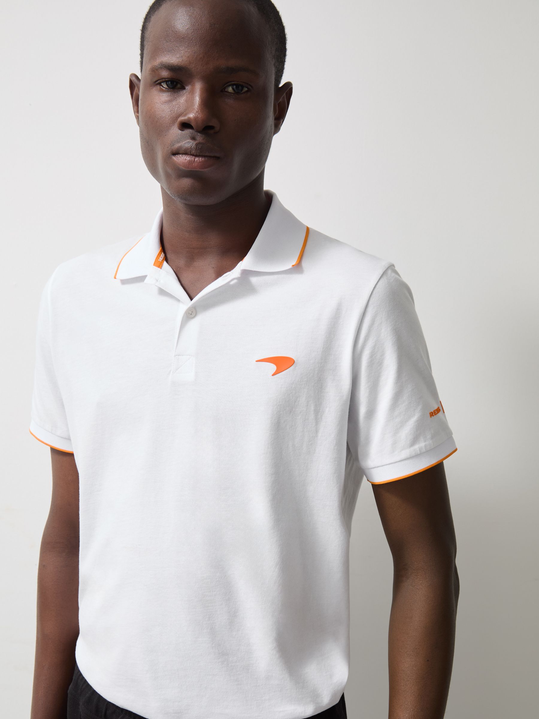 McLaren F1 Team Cotton Polo Shirt in White