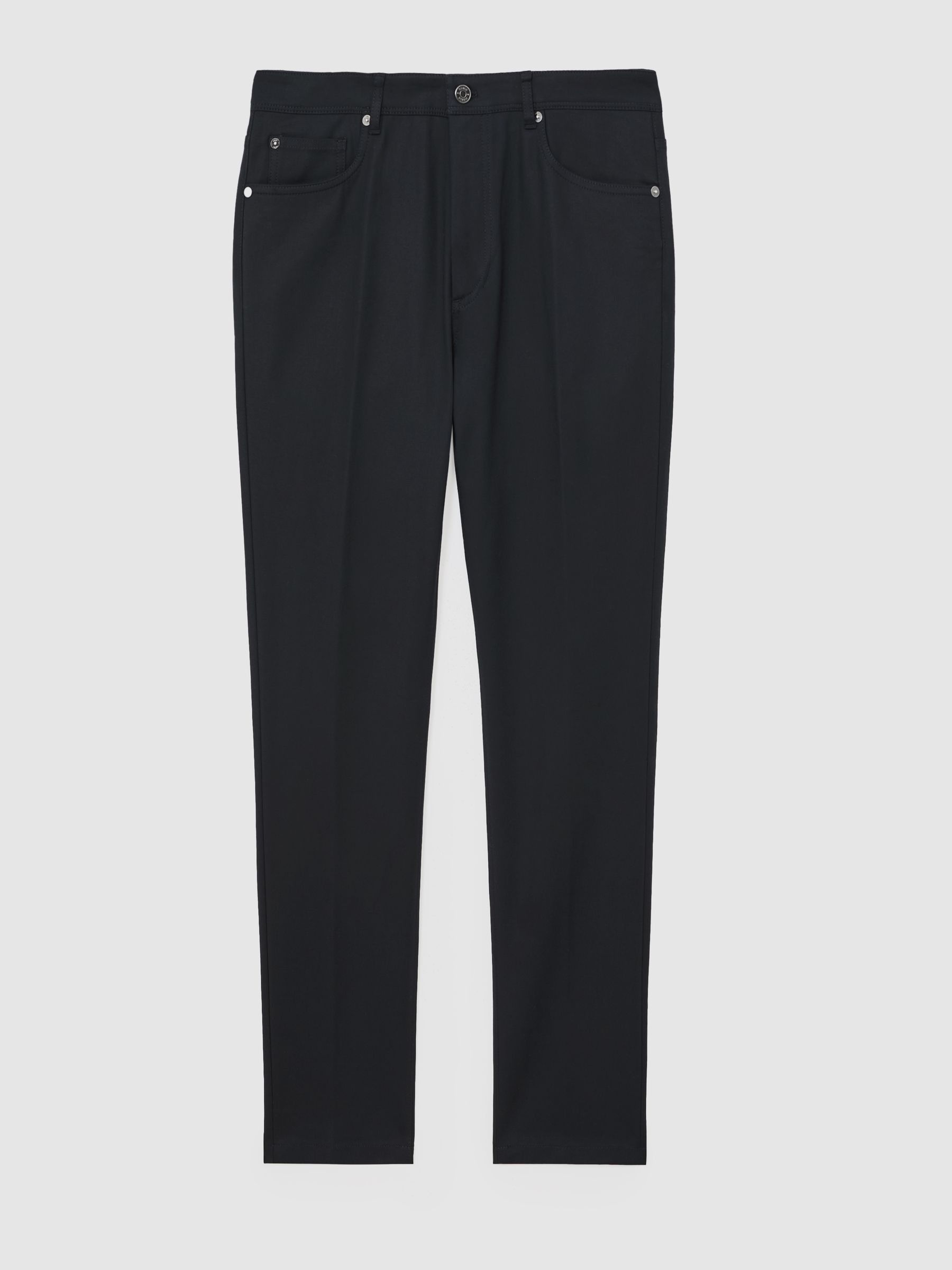 Slim-Fit Five-Pocket Trousers in Navy