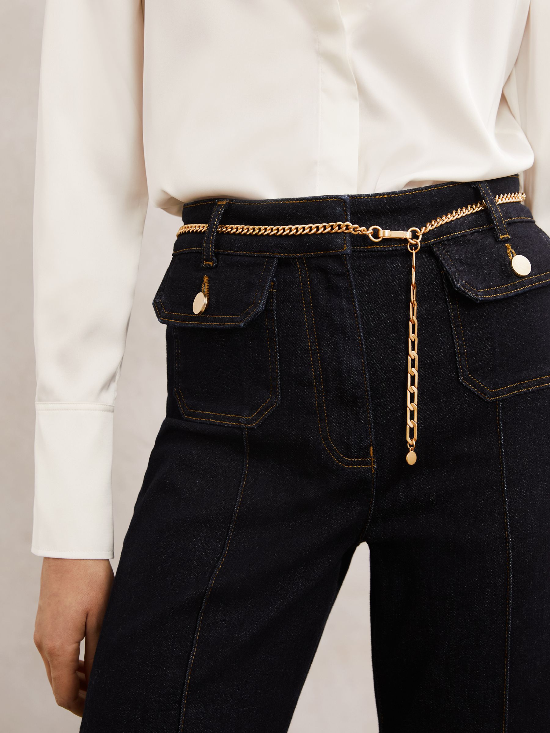 Chain-Link Belt in Gold